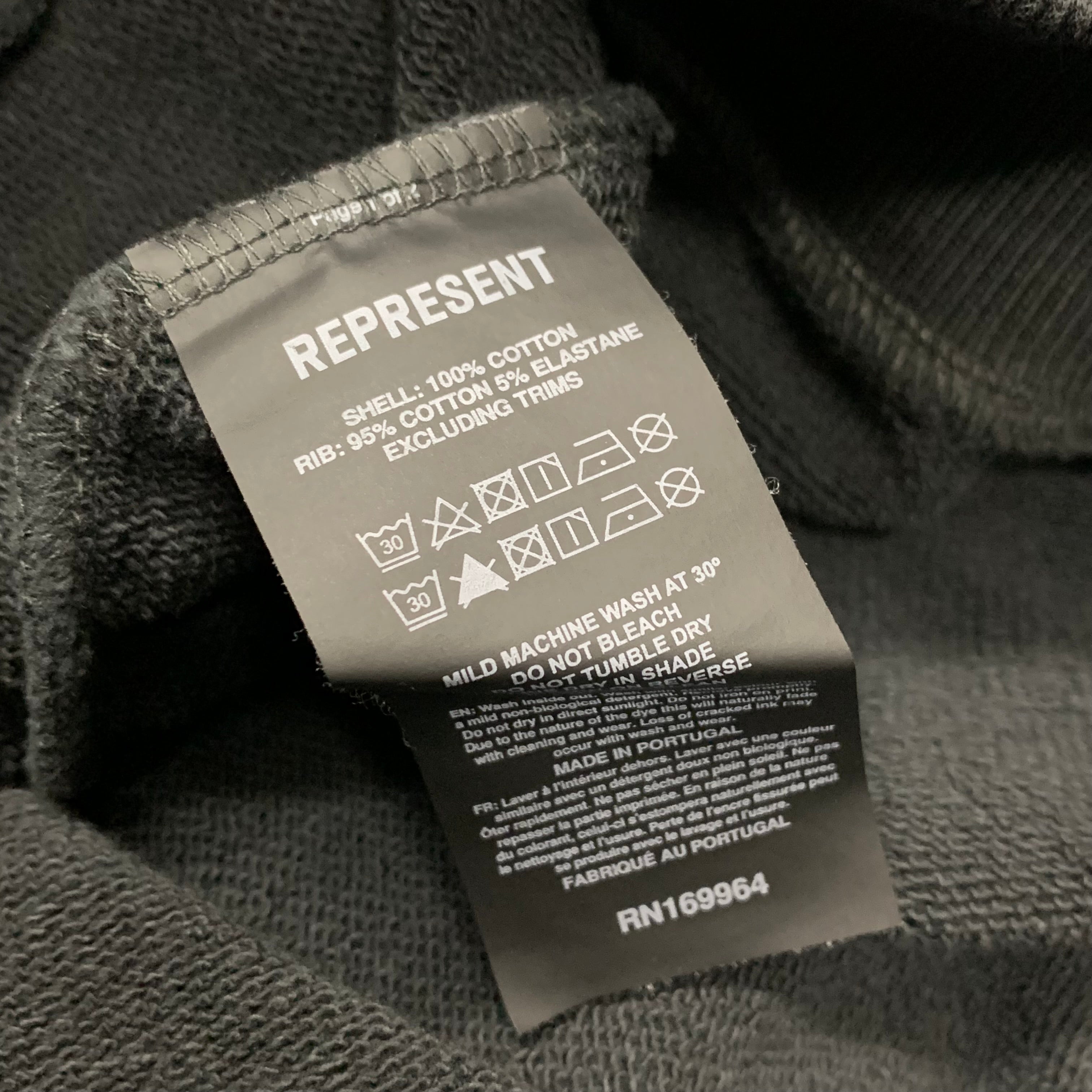 Represent XS Hoodie Metallica Stained Black Zip Hoodie 40th Anniversary