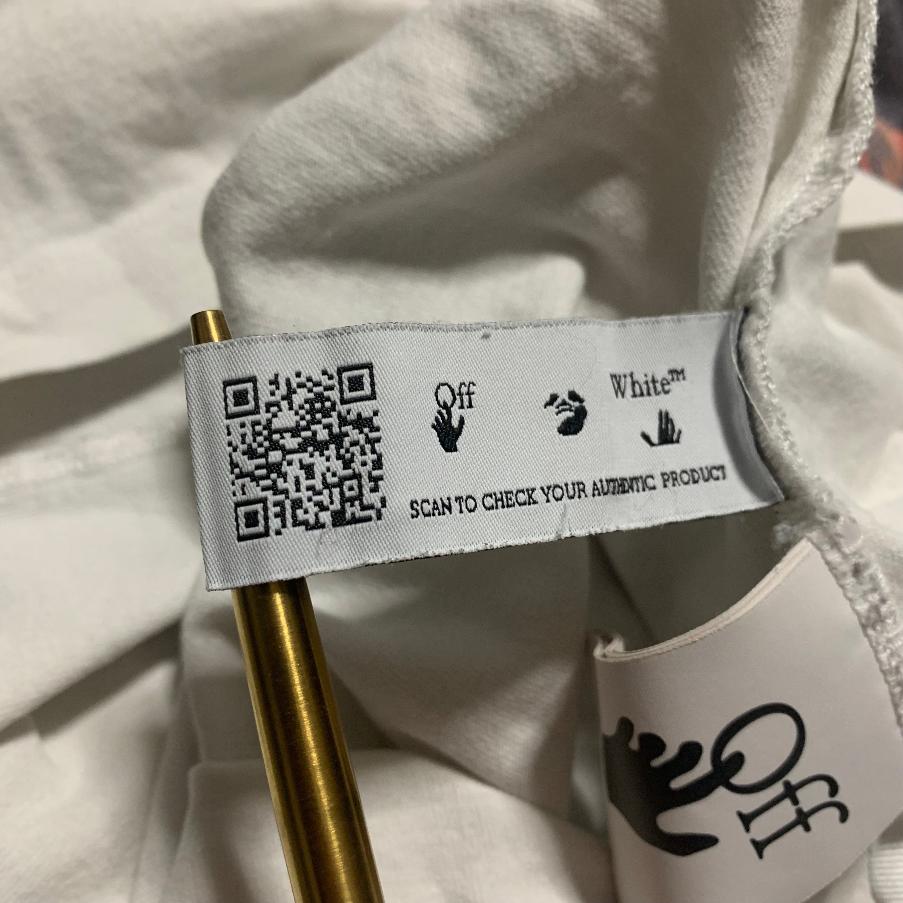 Off White XS Caravaggio Arrows White Tee Virgil Abloh