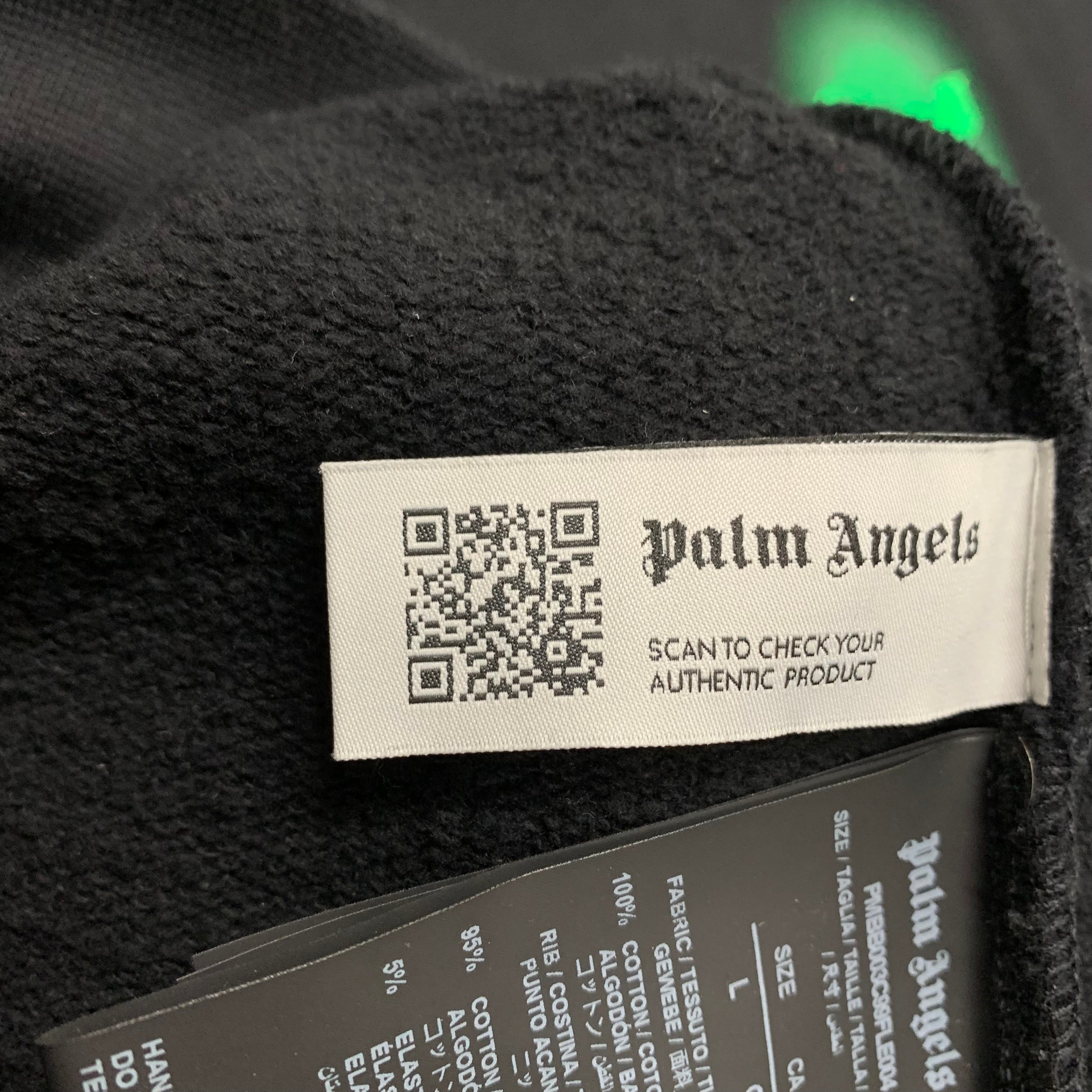 Palm Angels Large Hoodie Milano Sprayed Black Hoodie