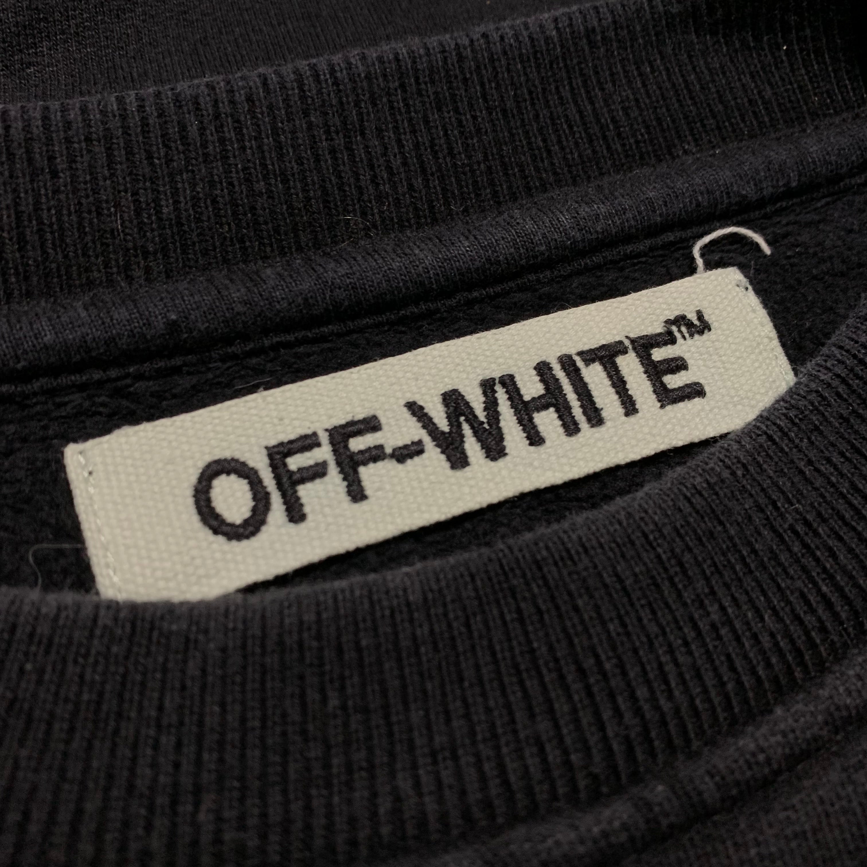 Off White Medium Wolf Graphic Black Sweatshirt Crewneck Virgil Abloh
