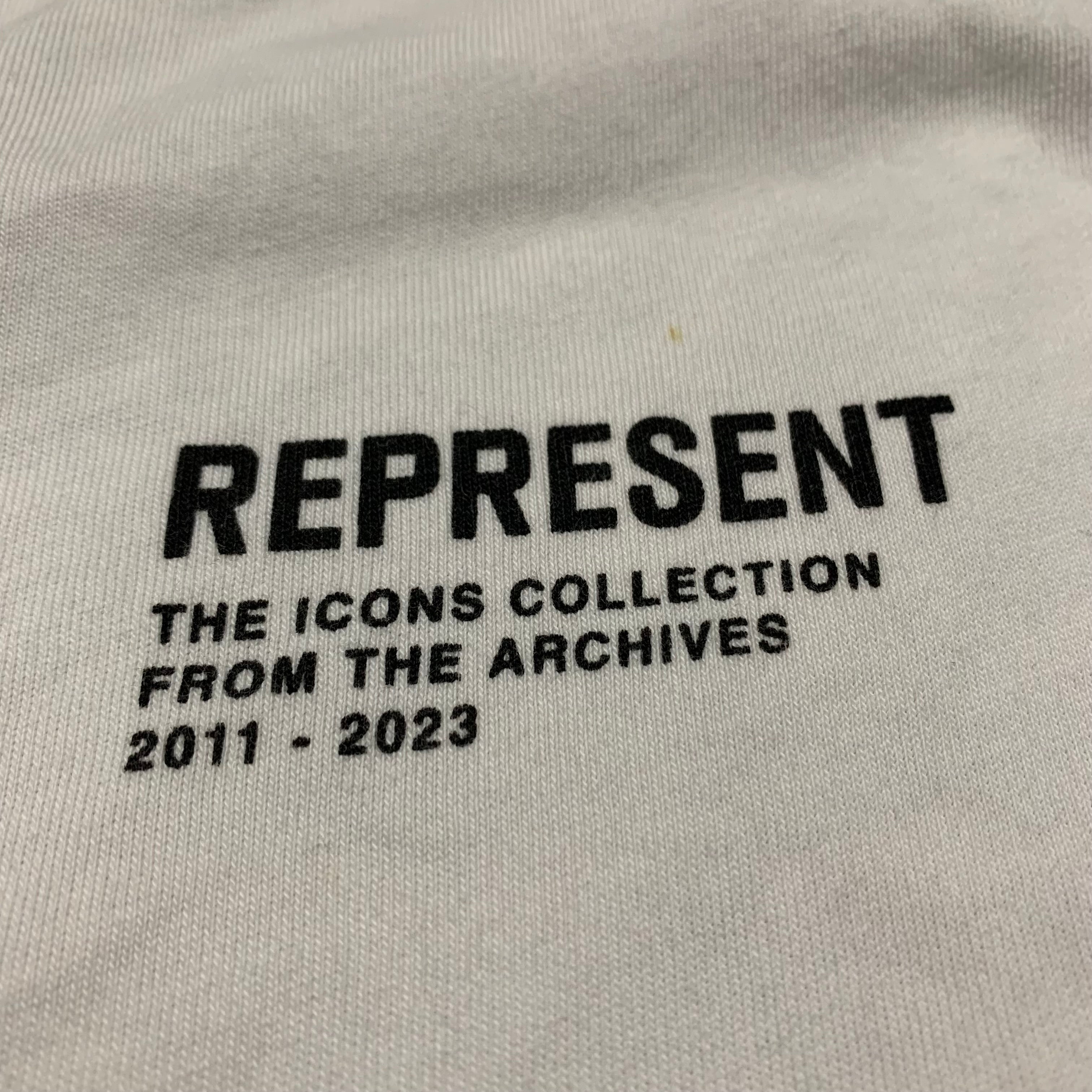 Represent XXS Monochrome Icons Flat White Tee
