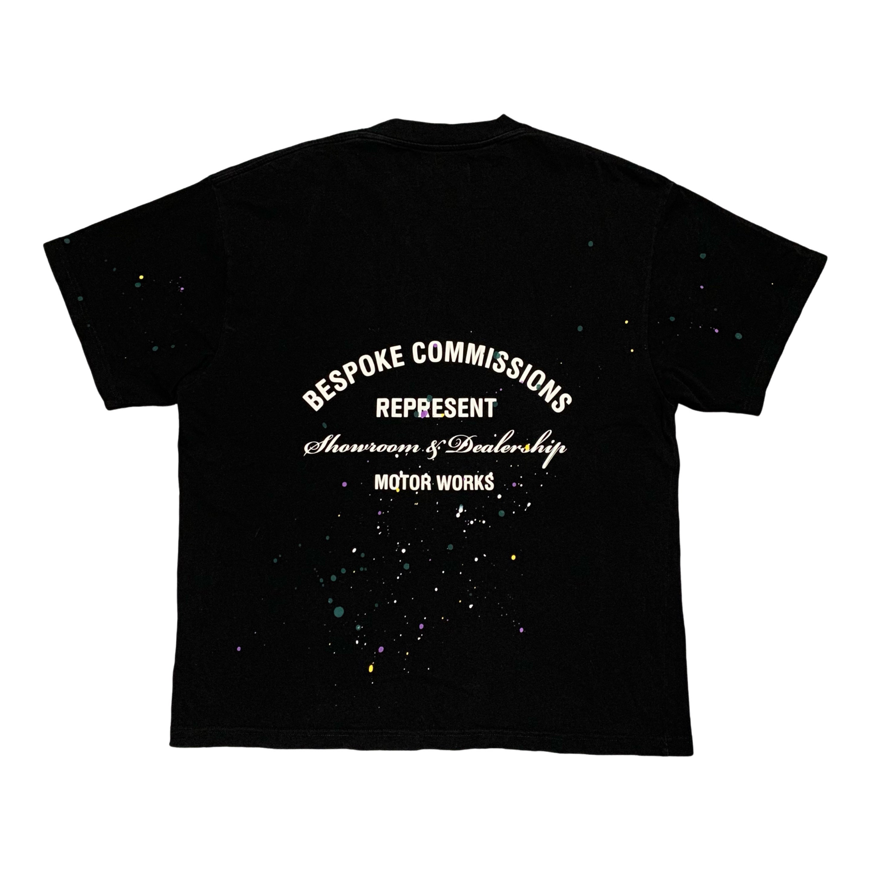 Bape Large Bespoke Commissions Jet Black Tee 'Paint Splatter'