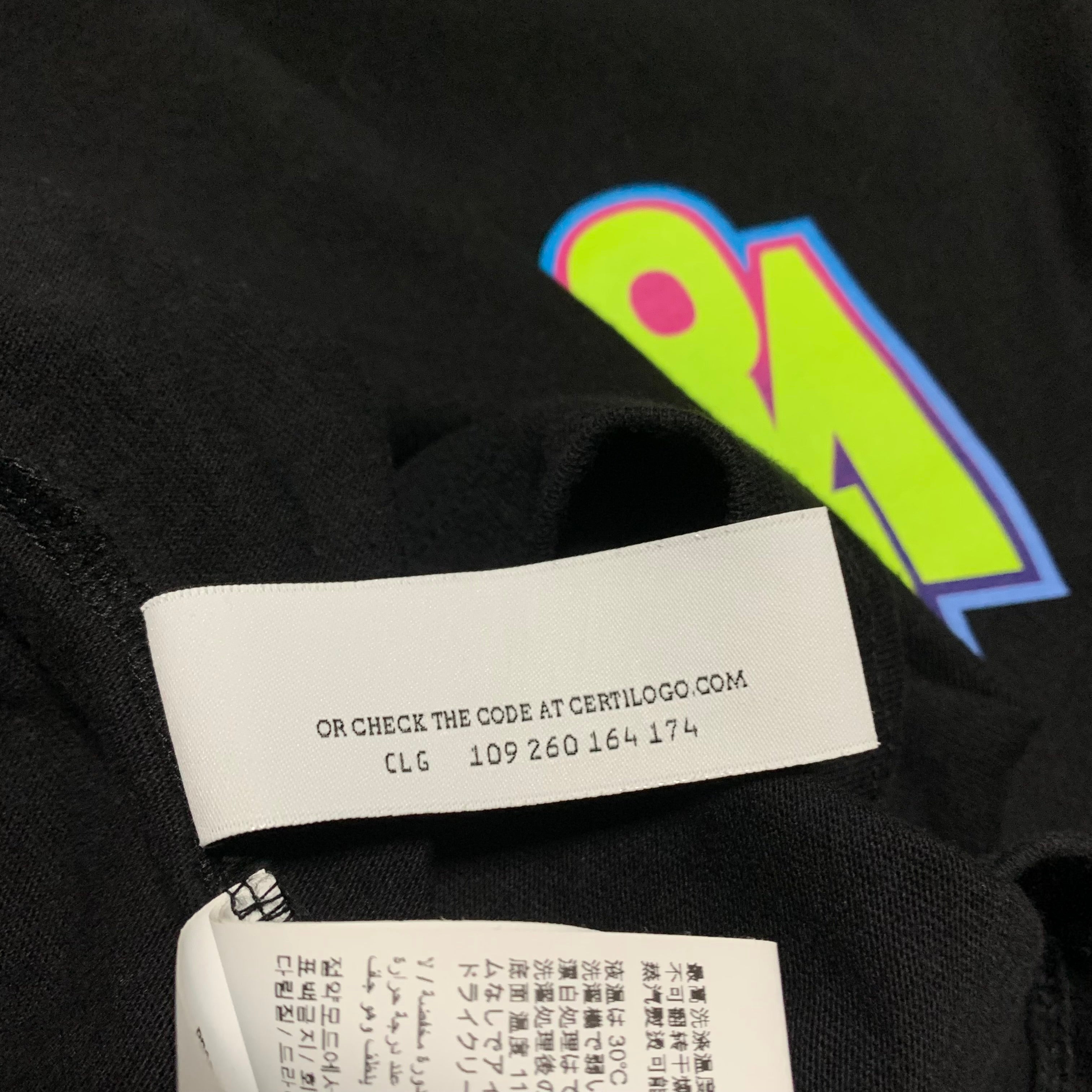 Off White Medium Degrade Lighting Arrows Black Tee Virgil Abloh