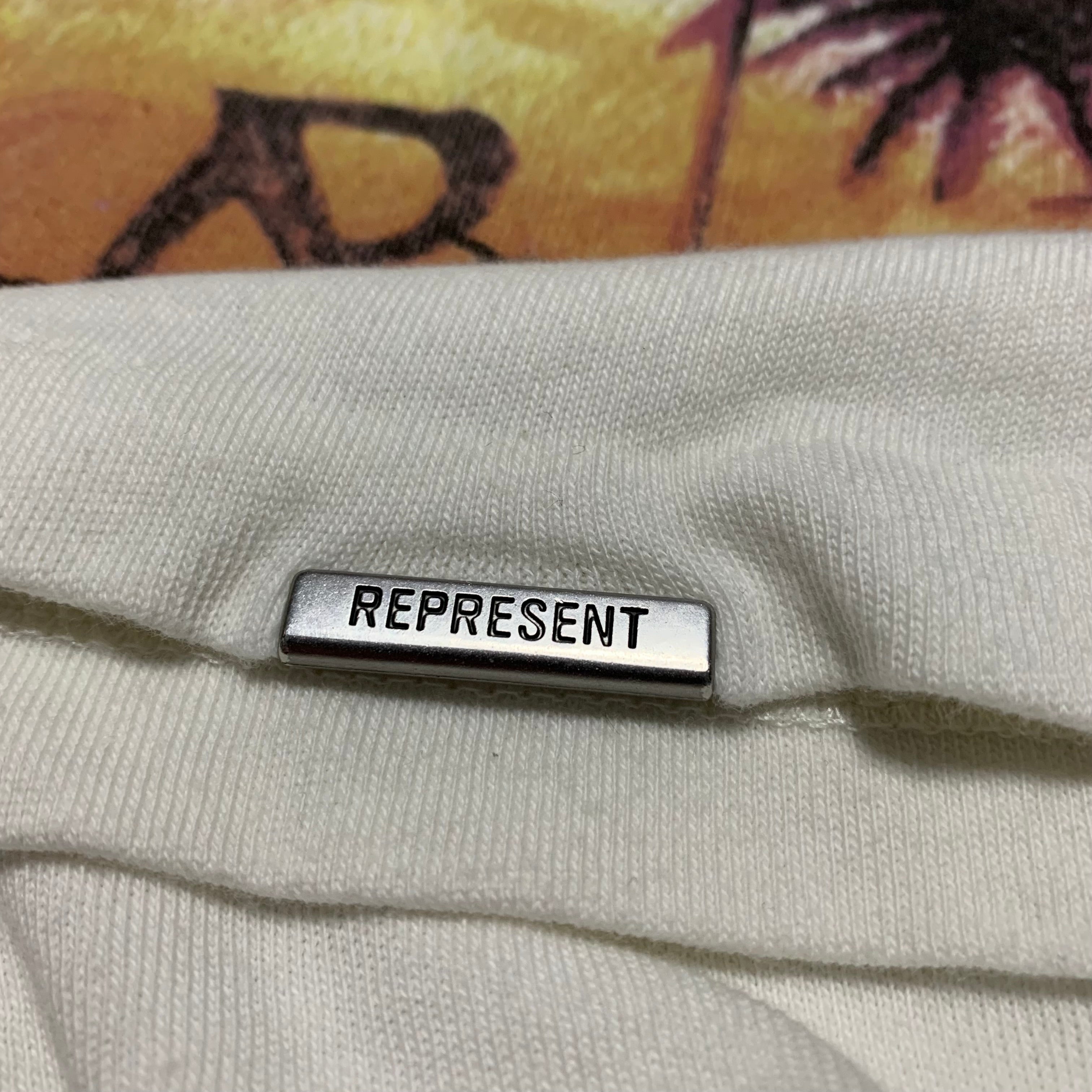 Represent Small Sunset Graphic Flat White Tee