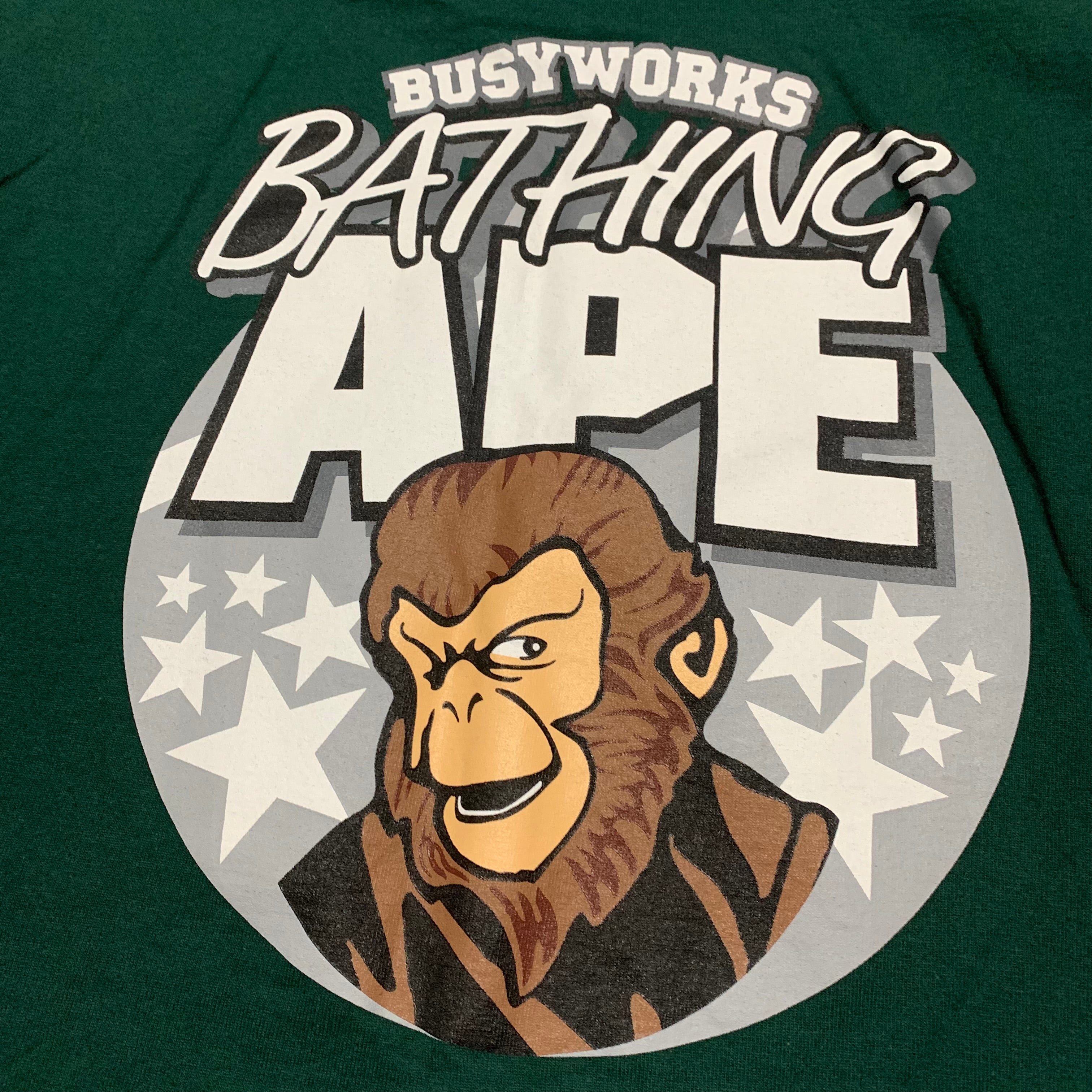 Bape Medium Ape Graphic Green Tee Classic Collection A Bathing Ape