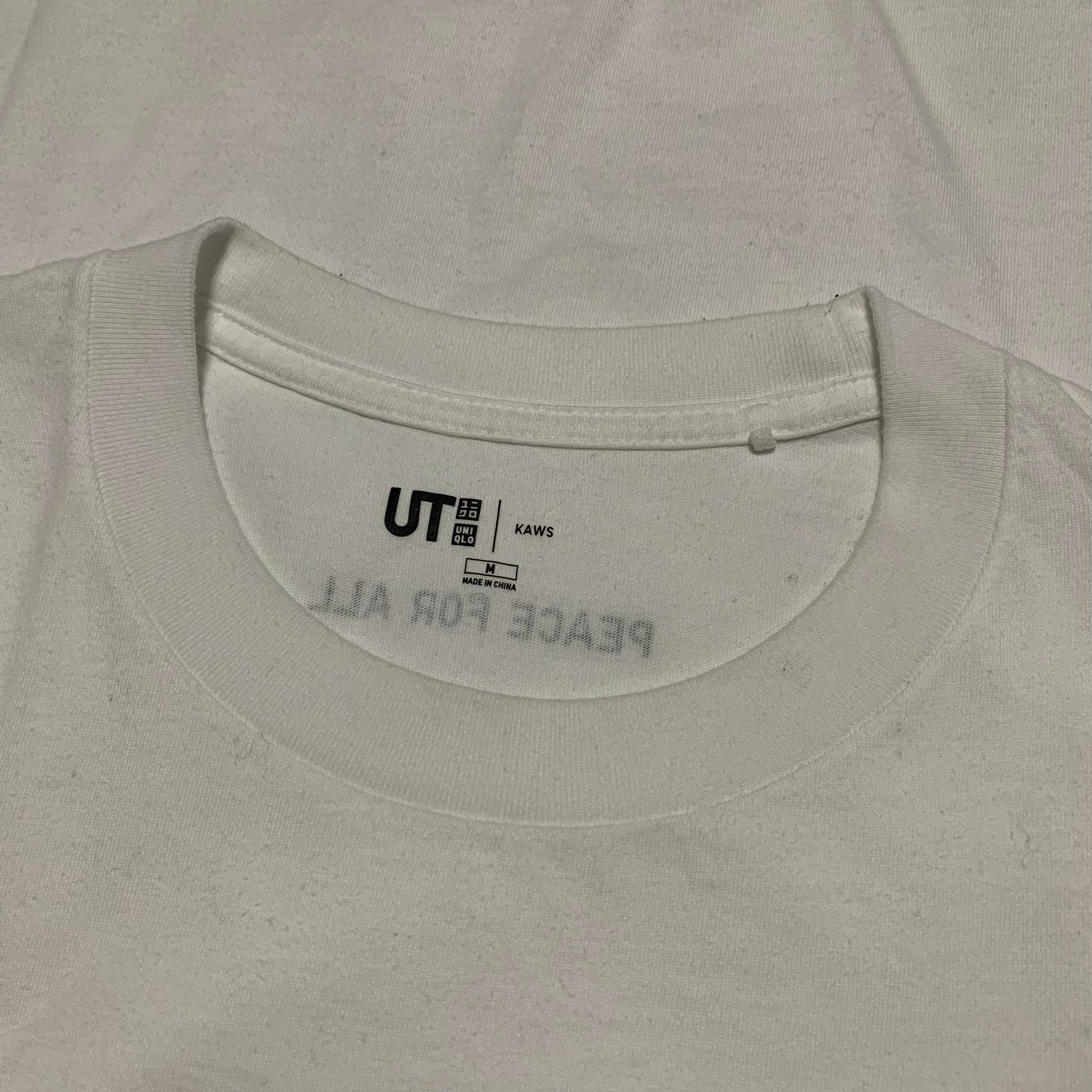 KAWS Medium Peace For All White Tee Uniqlo