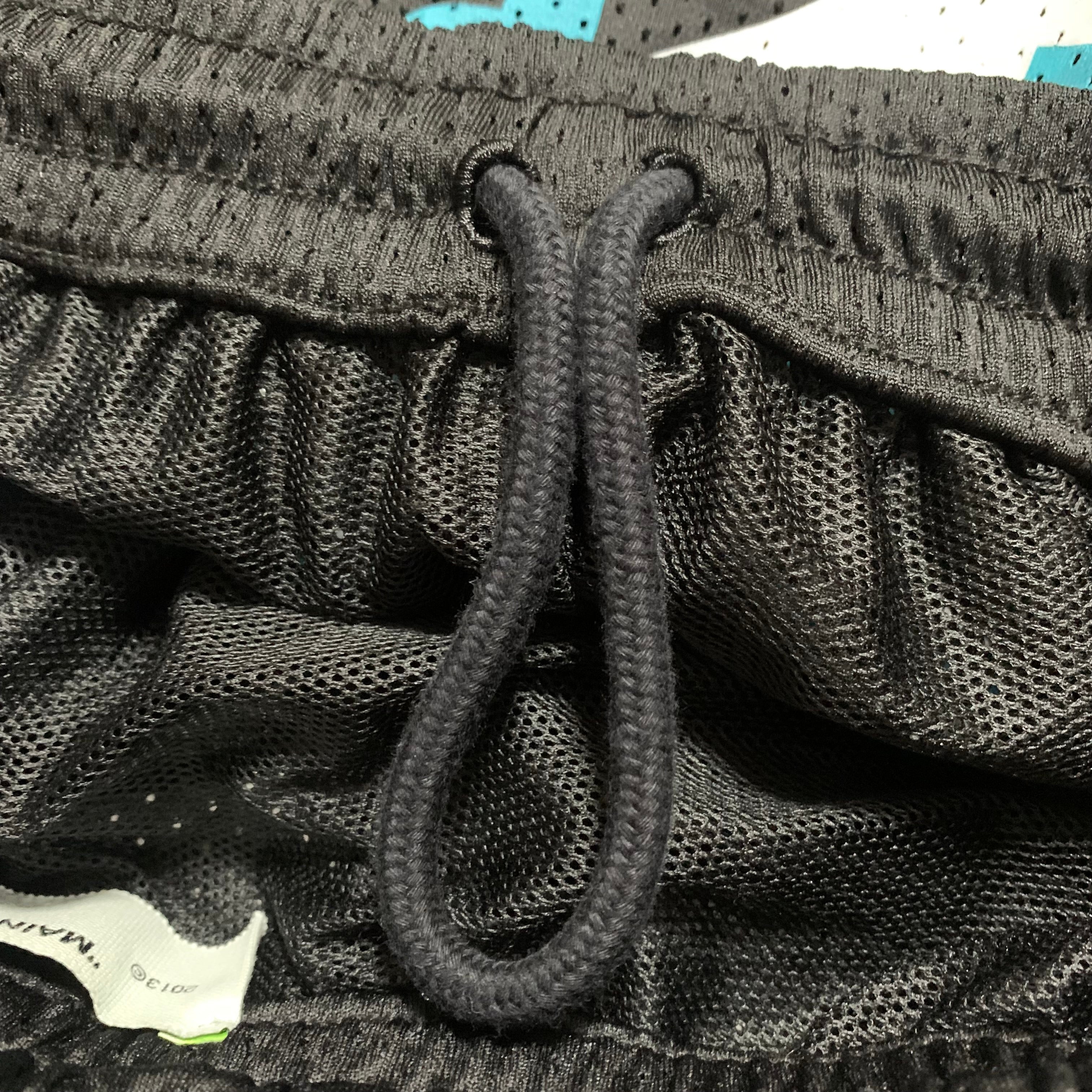 Off White Small Shorts Wavy Line Mesh Black Shorts Bottoms Virgil Abloh