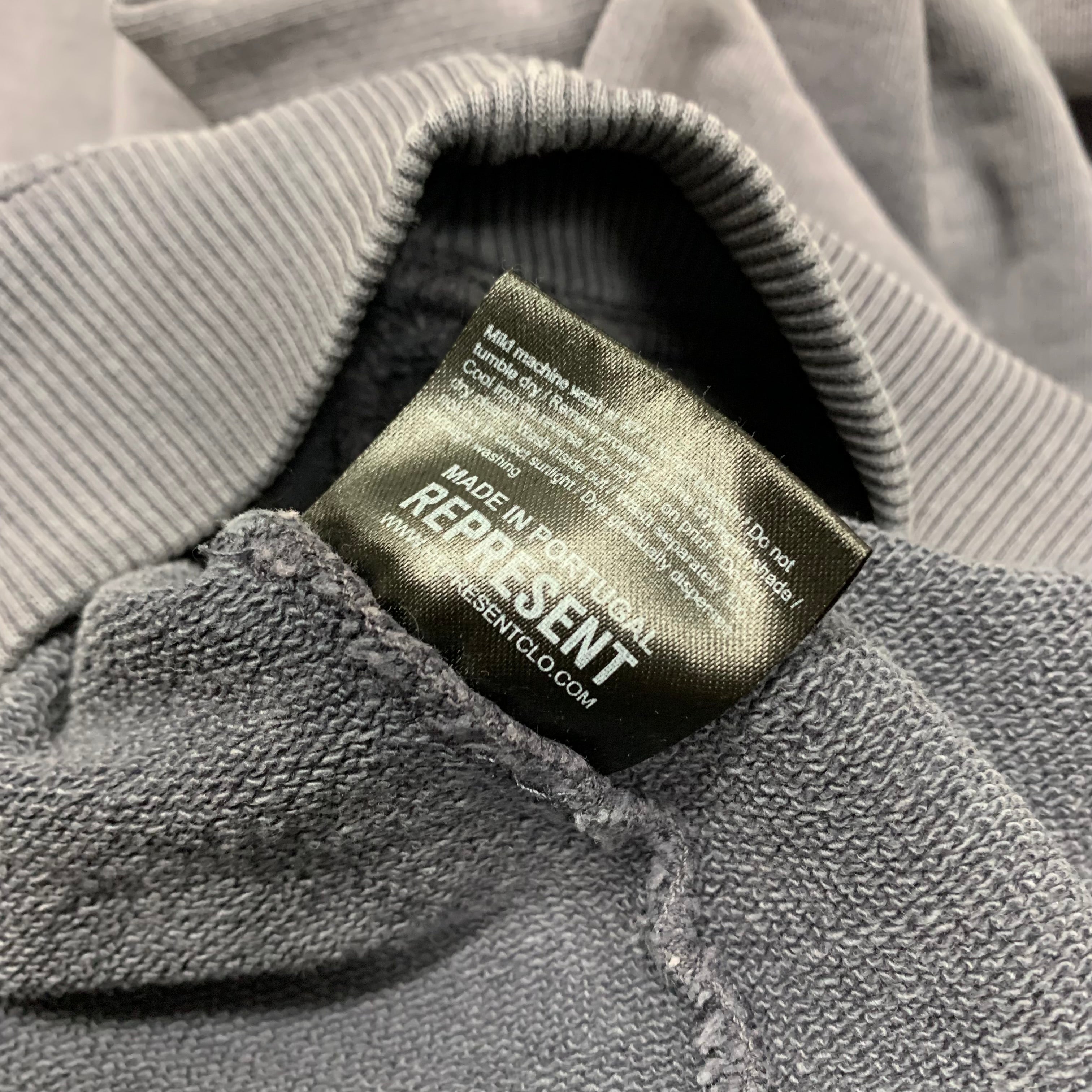 Represent Large Sweatshirt Fall From Olympus Storm Grey Sweatshirt Crewneck