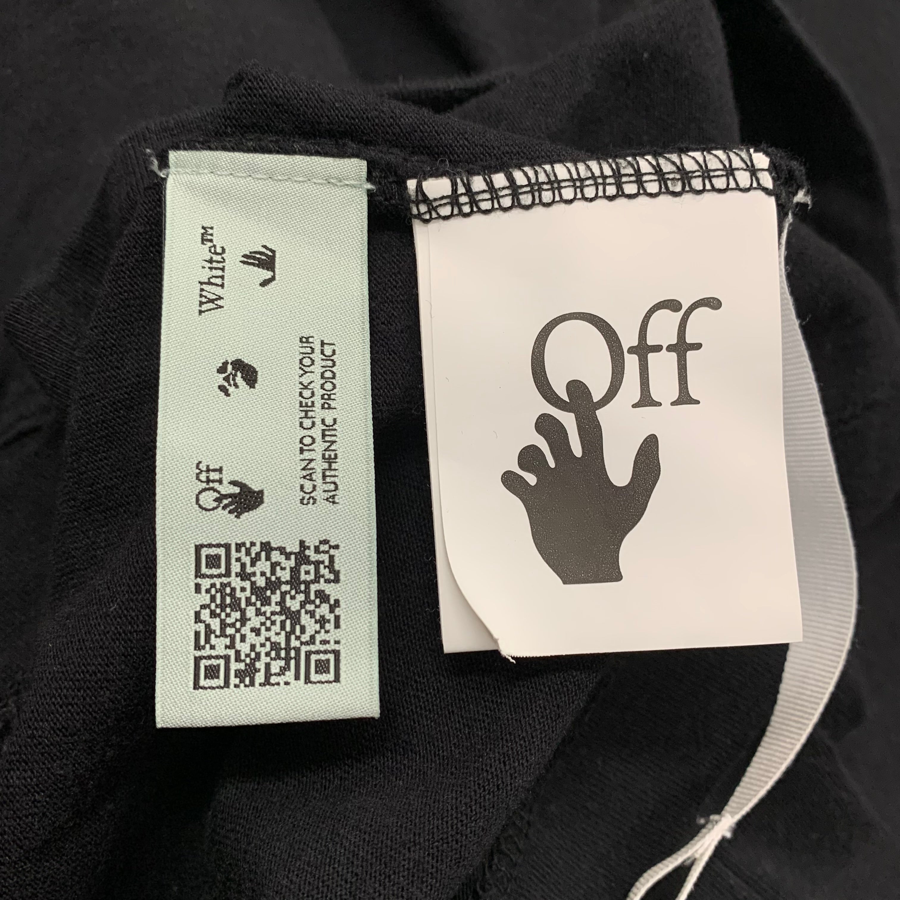 Off White Small Long Sleeve Caravaggio Arrows Black T-Shirt Virgil Abloh