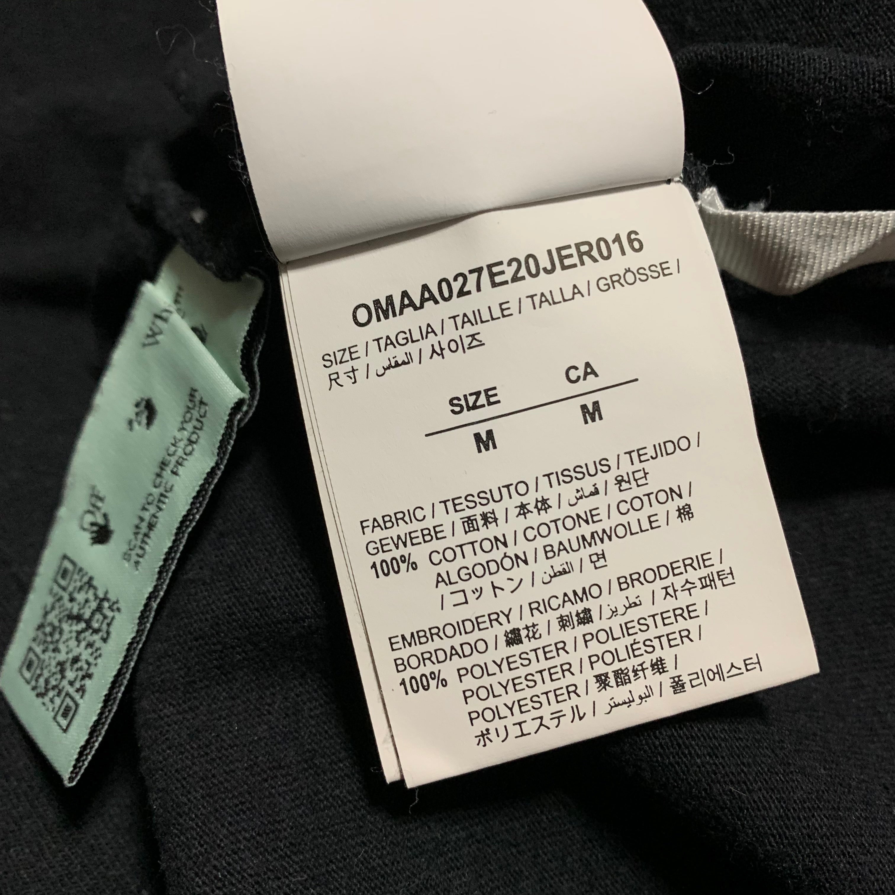 Off White Medium Trellis Worker Black Tee Virgil Abloh