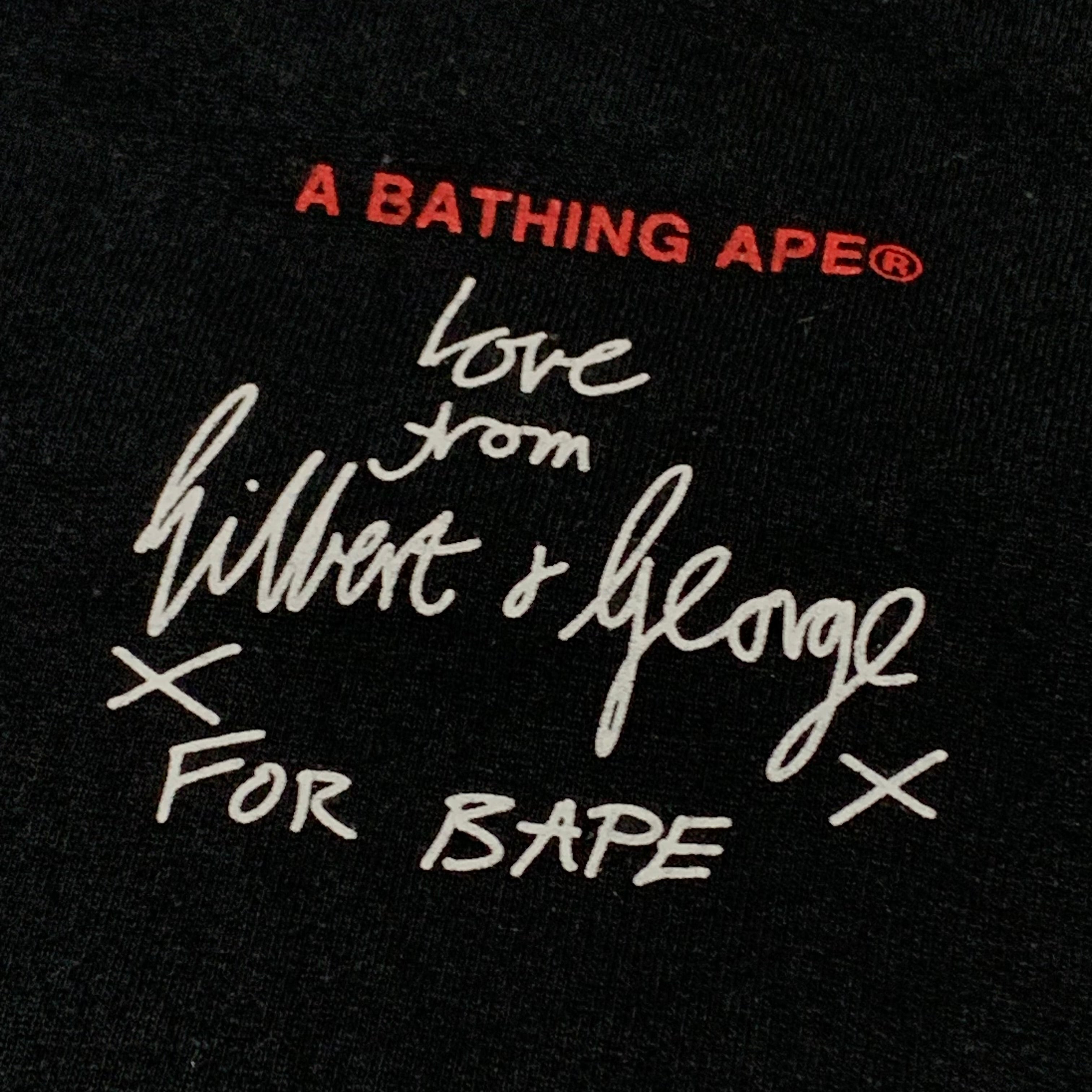Bape Medium George & Gilbert Up God Black Long Sleeve Tee A Bathing Ape 2021