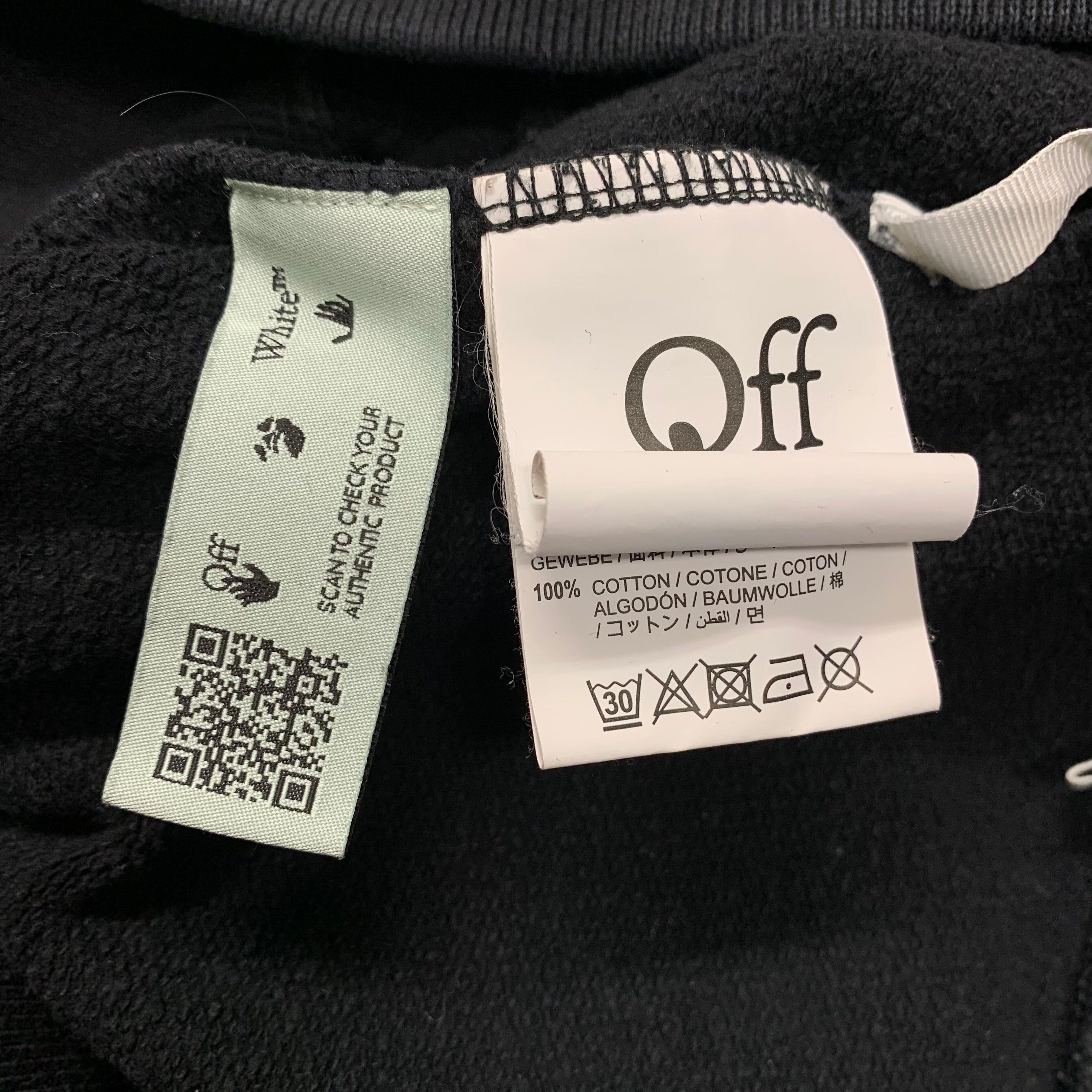 Off White Medium Sweatshirt Stencil Arrows Black Sweatshirt Crewneck Virgil Abloh
