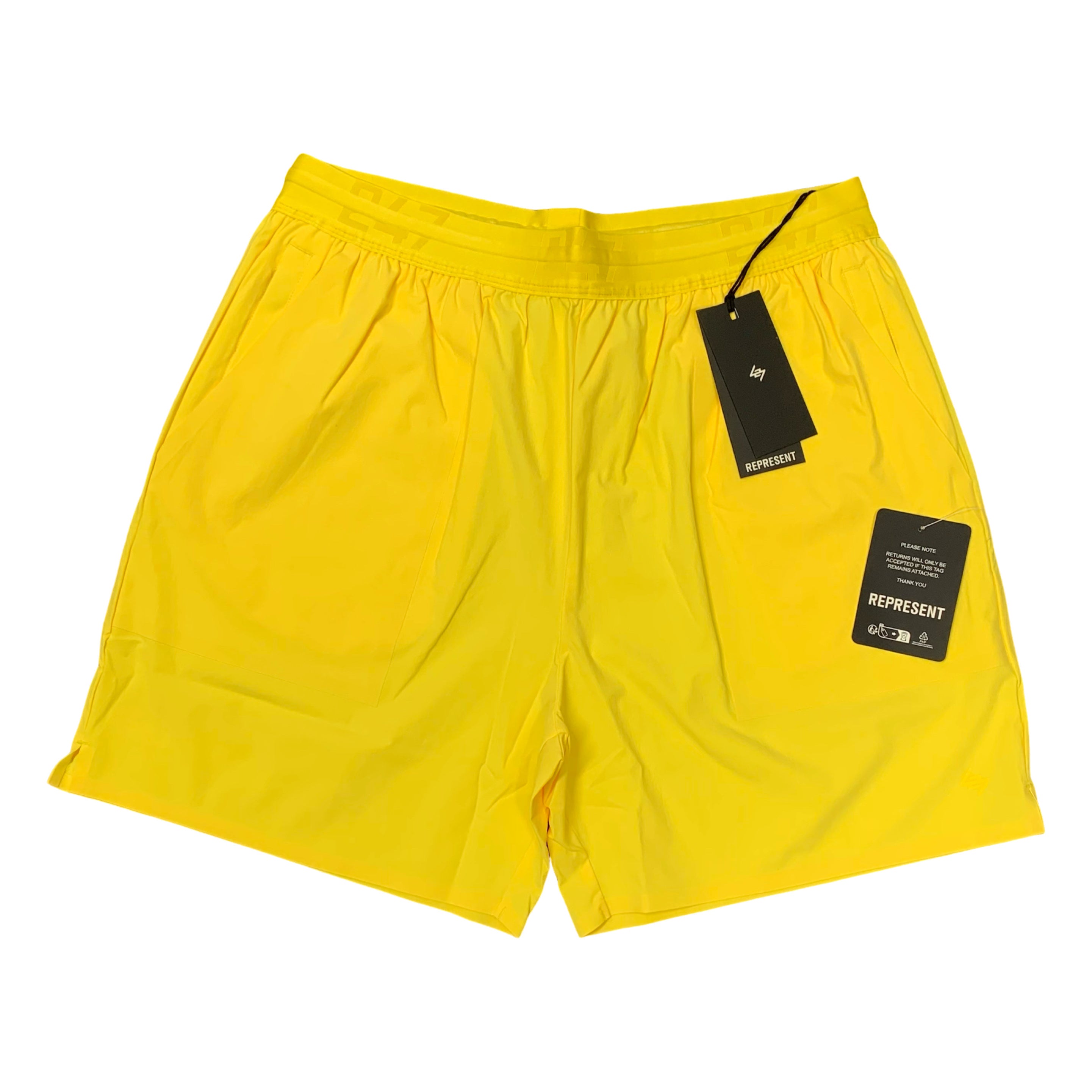 Represent Large Shorts Team 247 Fused Shorts Lemon Yellow