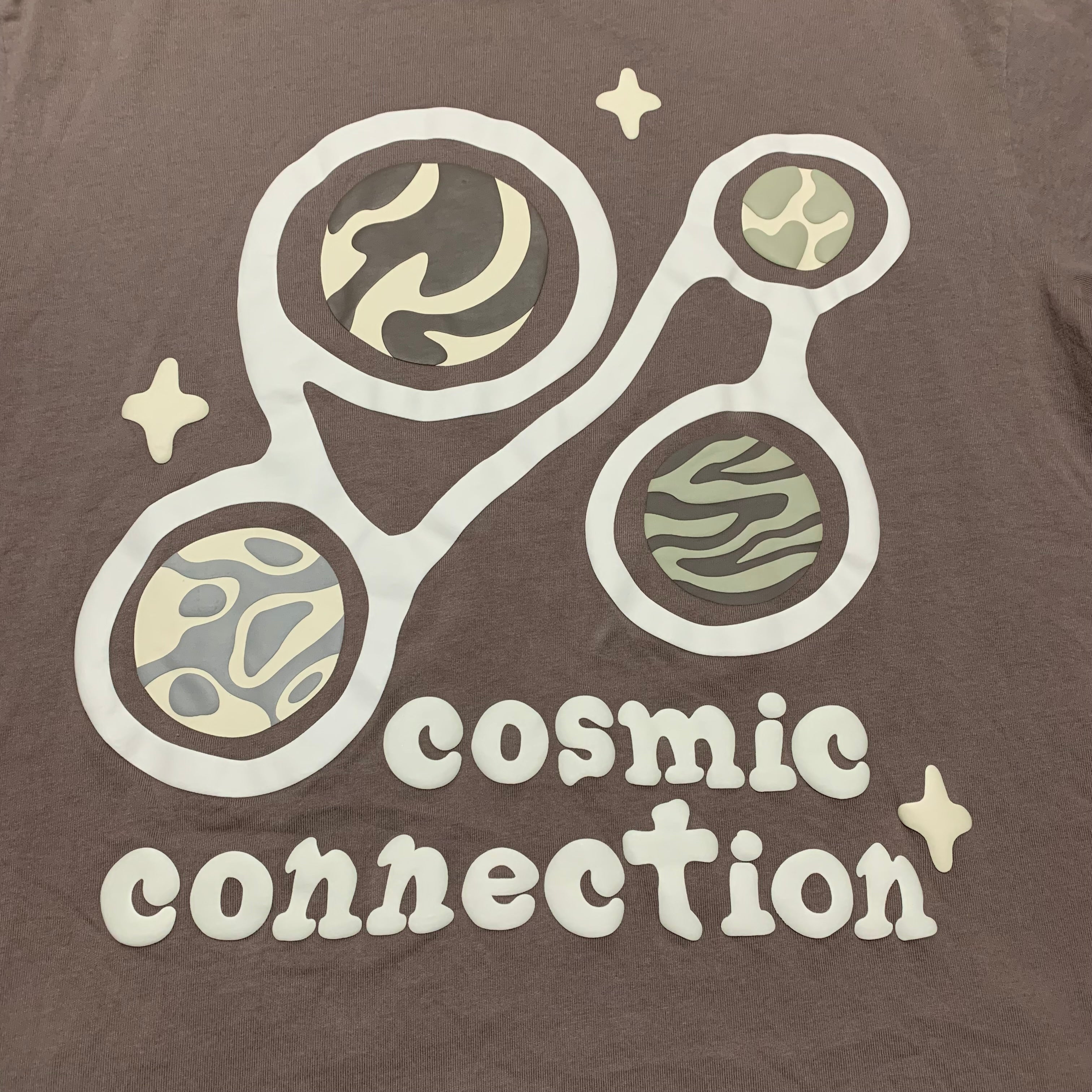 Broken Planet Medium Cosmic Connections Taupe Brown Tee 2022