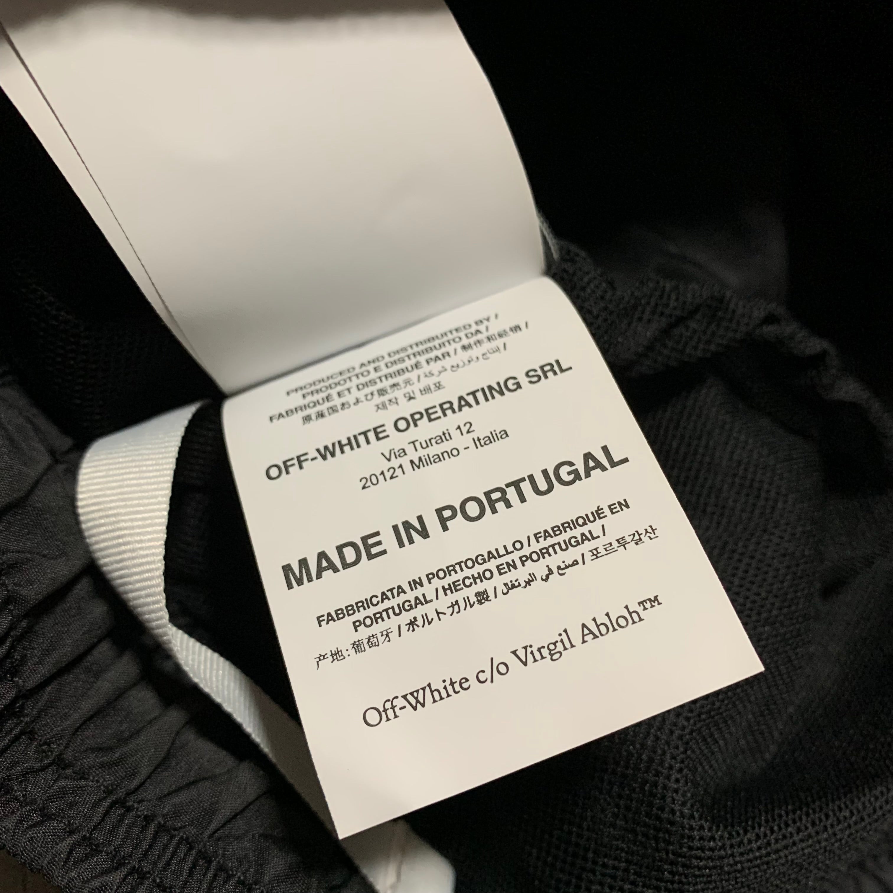 Off White Medium Swim Shorts Black Diag Bottoms Virgil Abloh