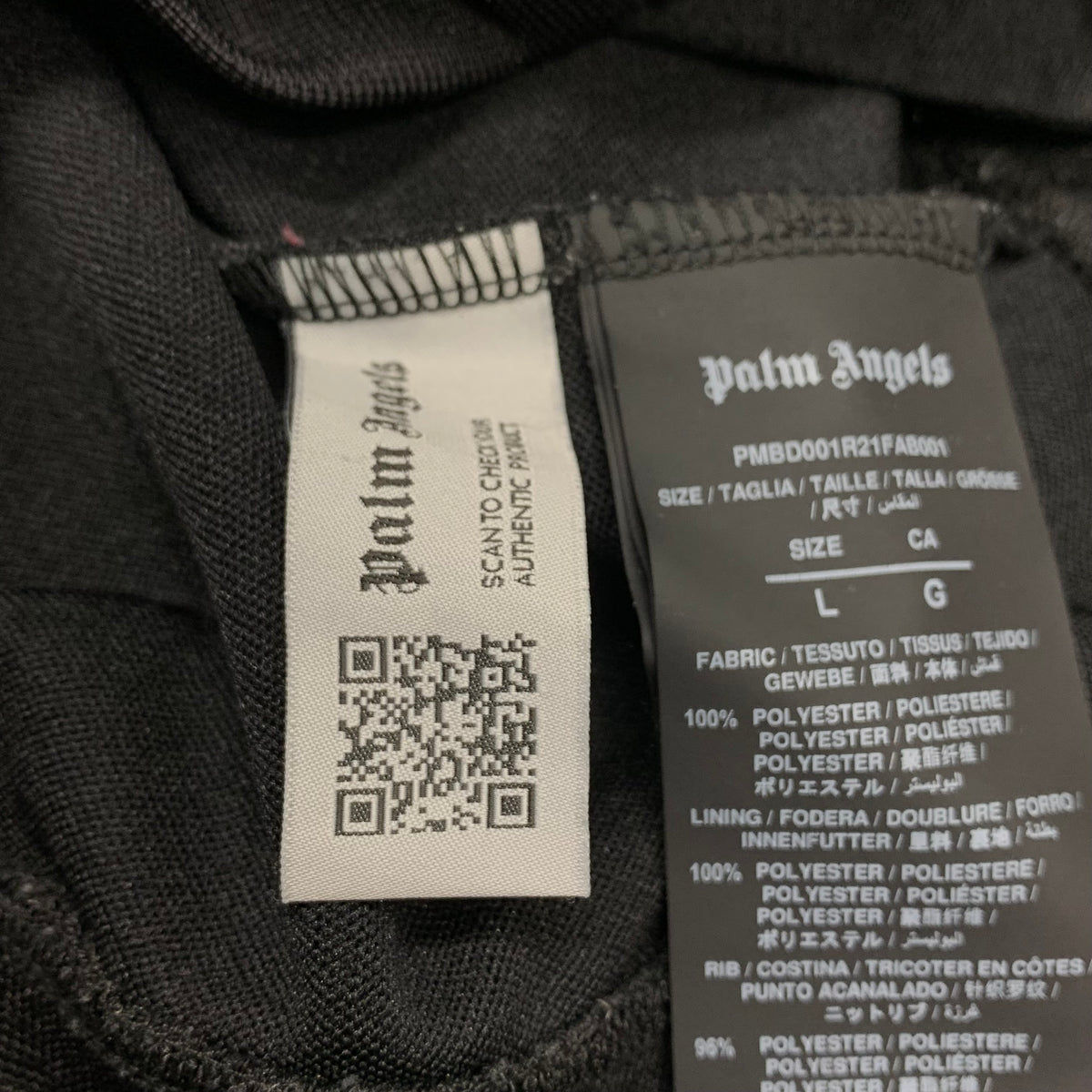 Palm Angels Large Jacket Black Track Top Jacket