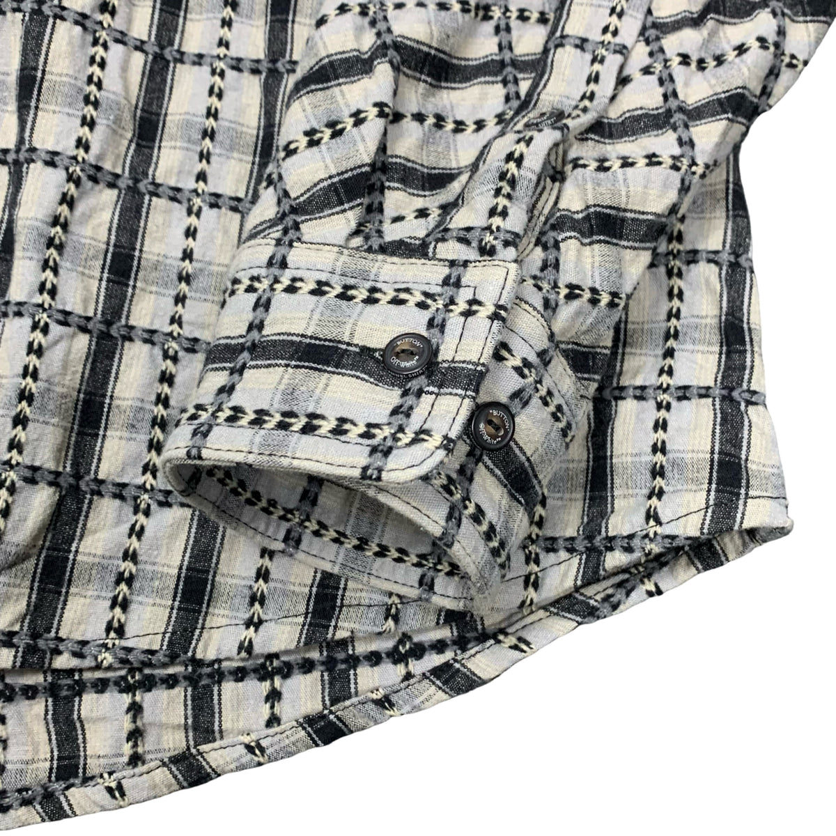 Off White Small Shirt Flannel Check Grey Top Virgil Abloh