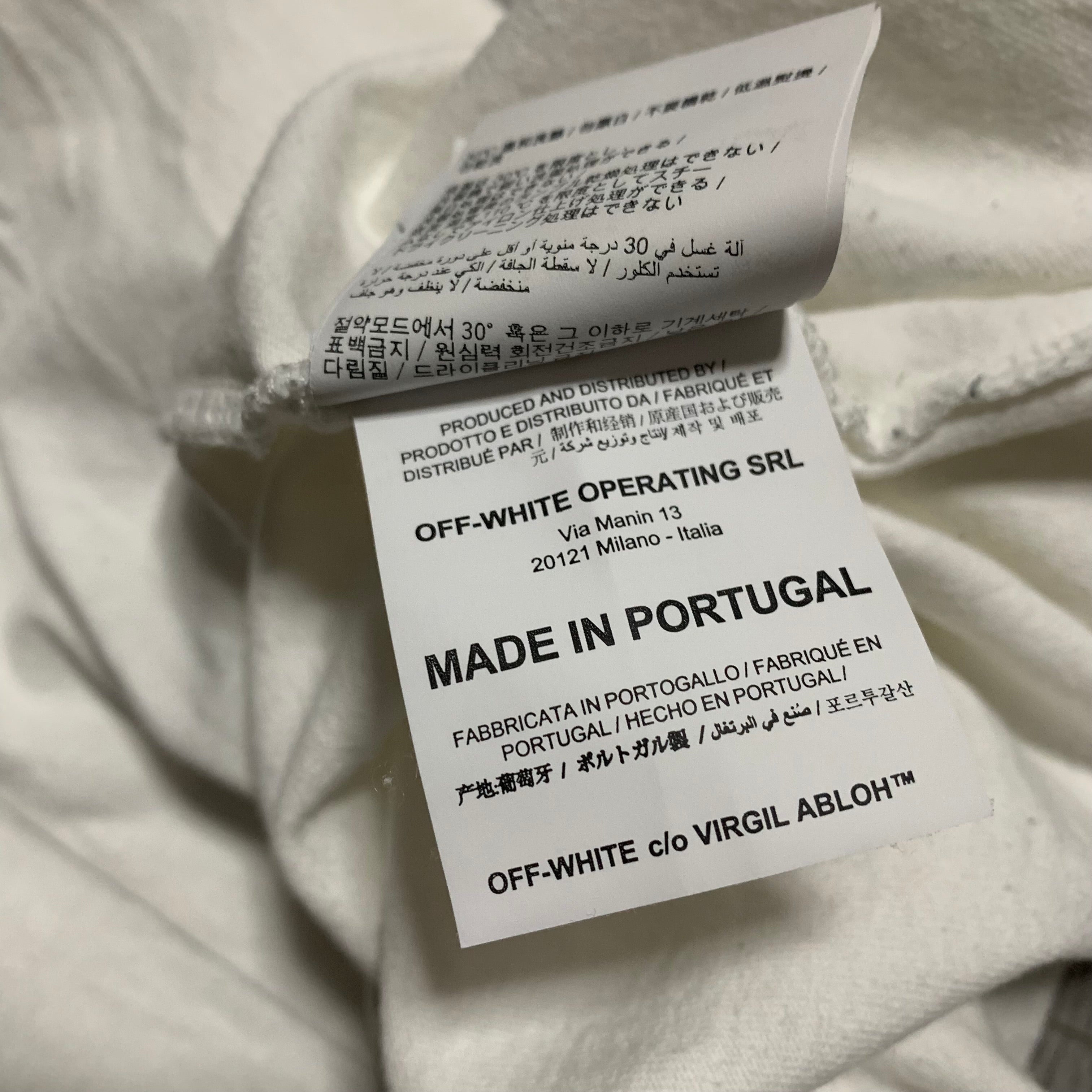 Off White Small Arrows 3D White Tee Virgil Abloh