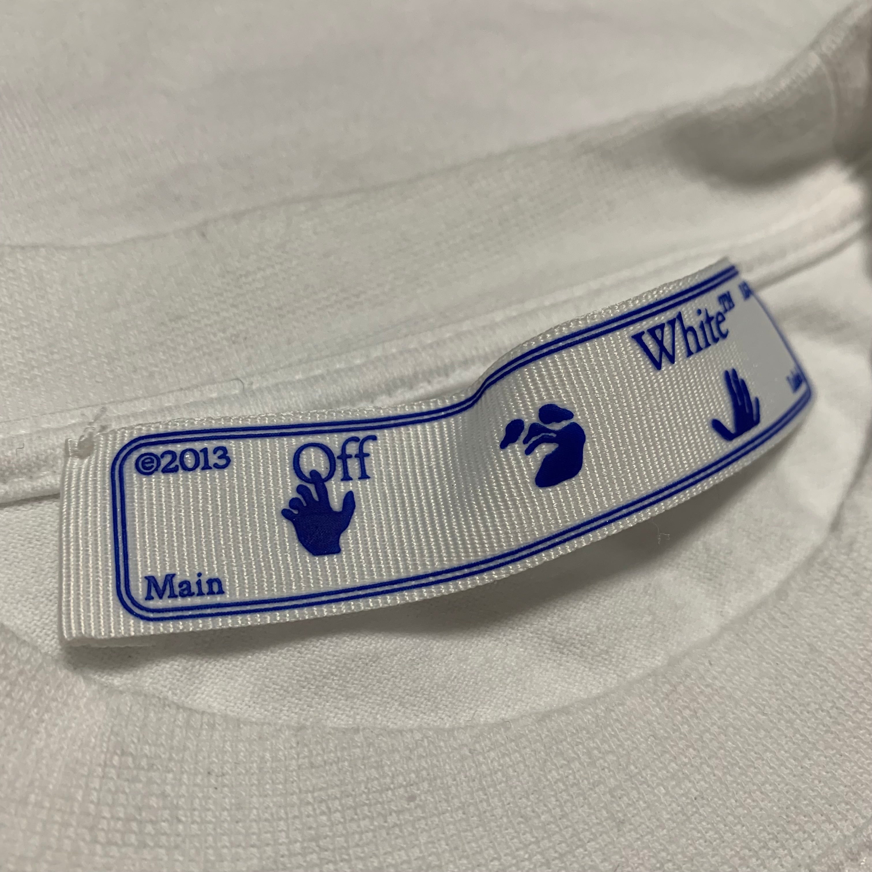 Off White XS Graffiti Graphic White Tee Virgil Abloh