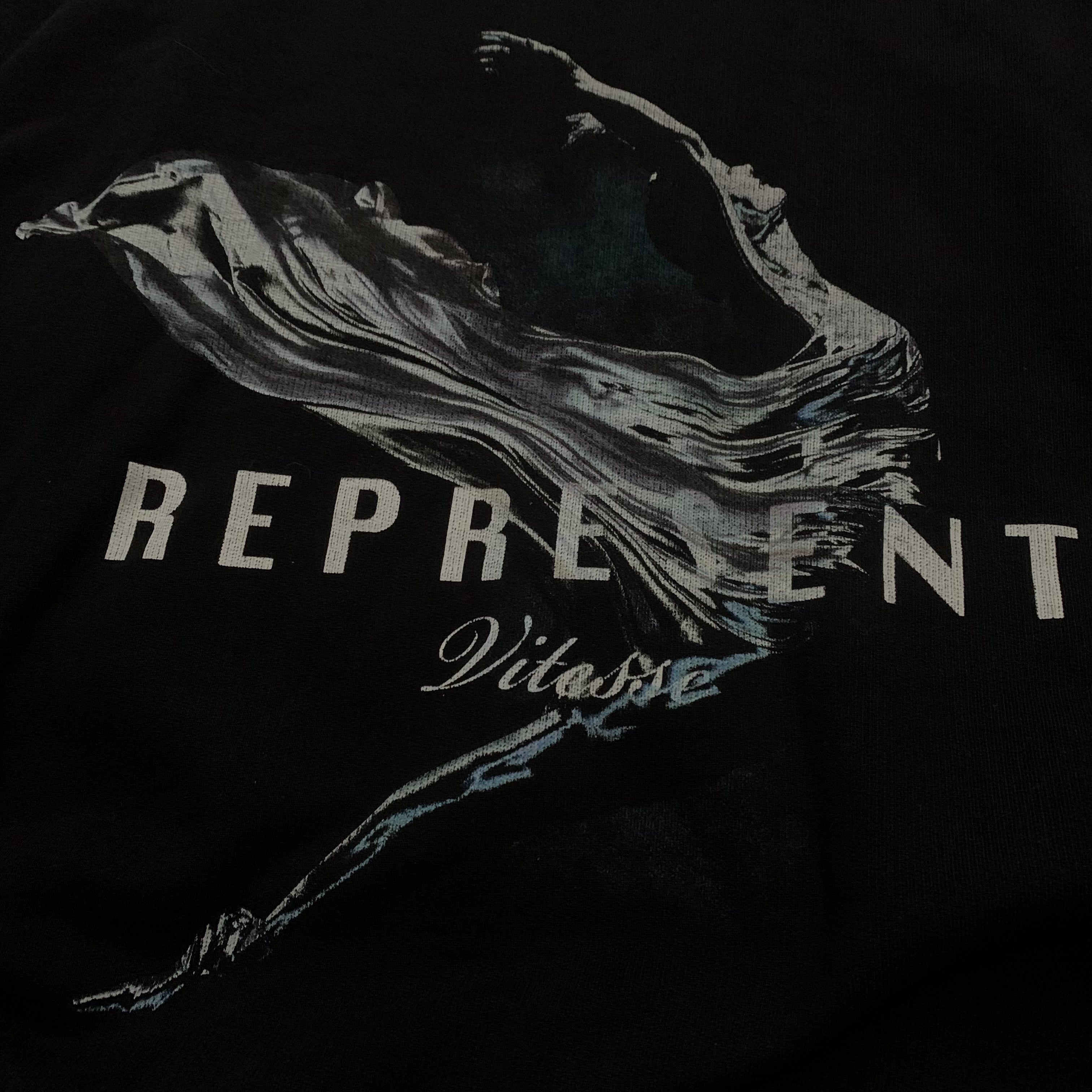 Represent Large Vitesse Jet Black Sweater Sweatshirt Crewneck