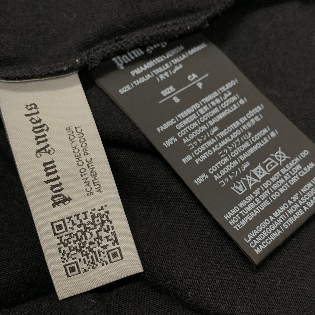 Palm Angels Small Tee Los Angels Sprayed Black T-Shirt