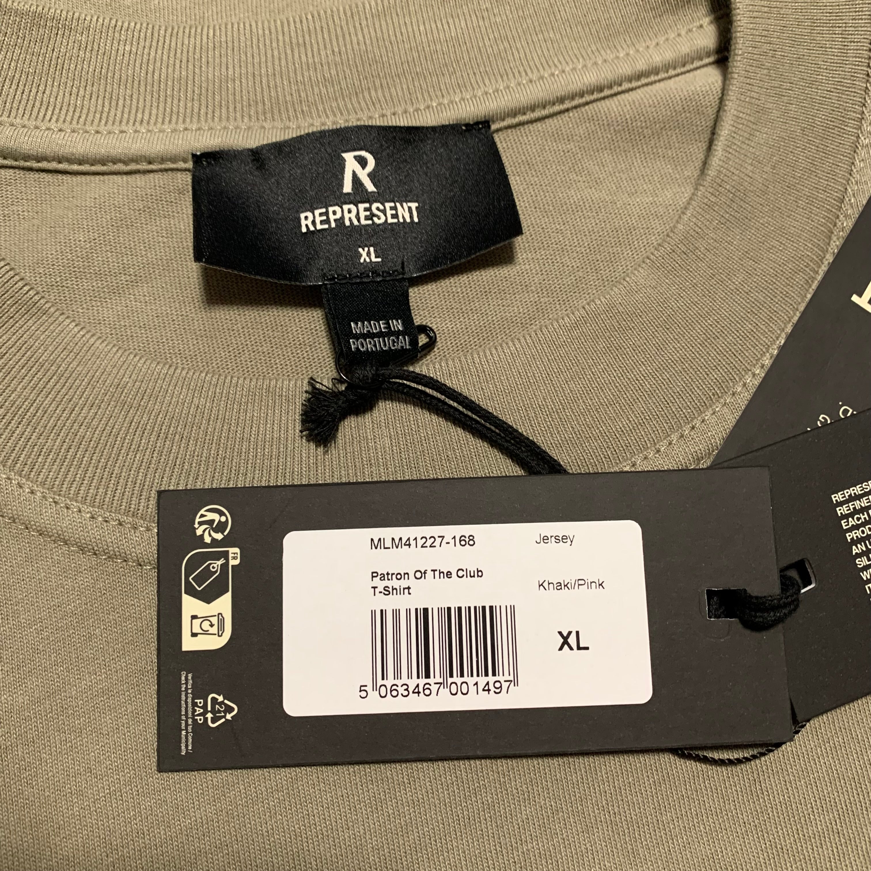 Represent XL Patron Of The Club Khaki Green Tee