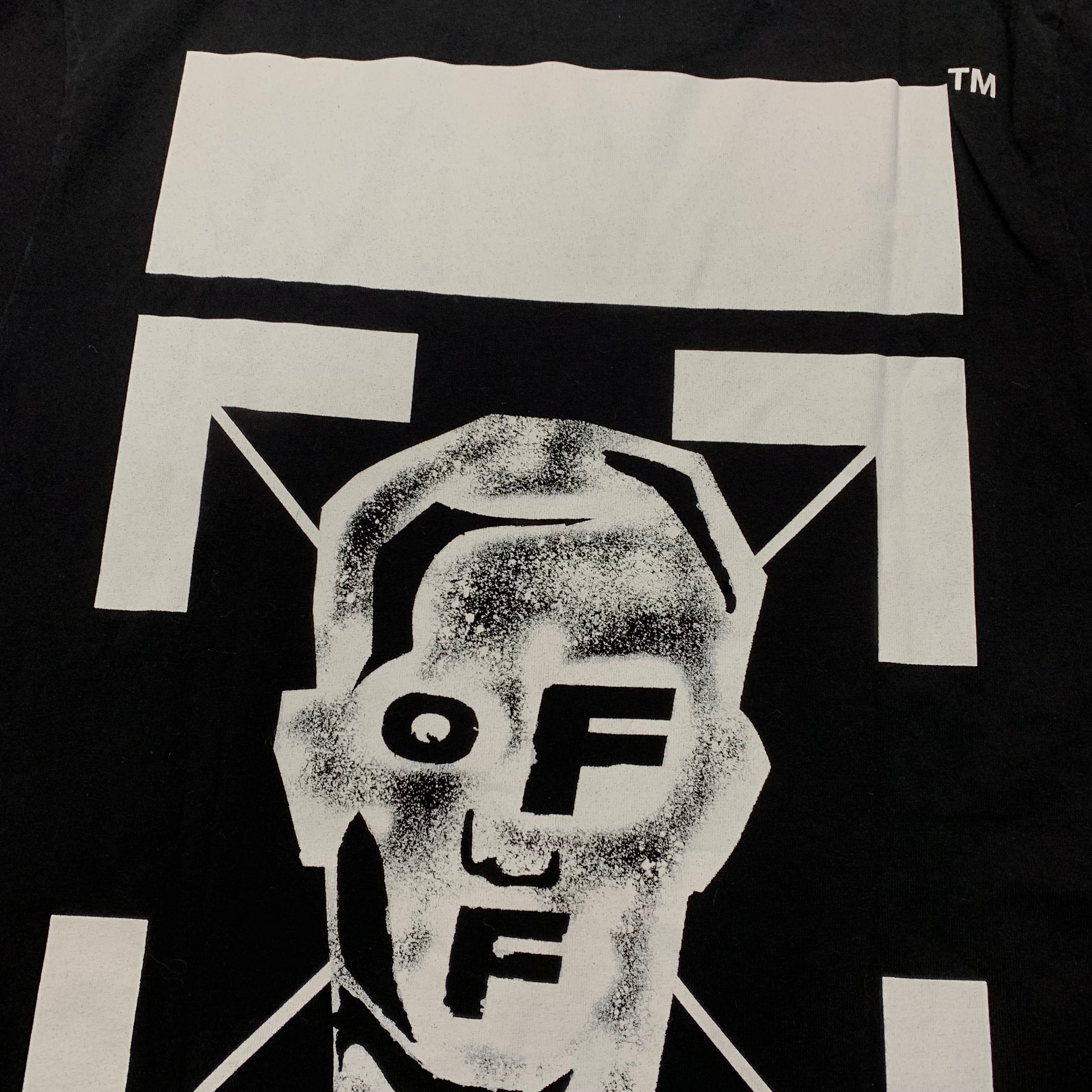 Off White Small Tee Pivot Fish Arrows Black T-Shirt Virgil Abloh