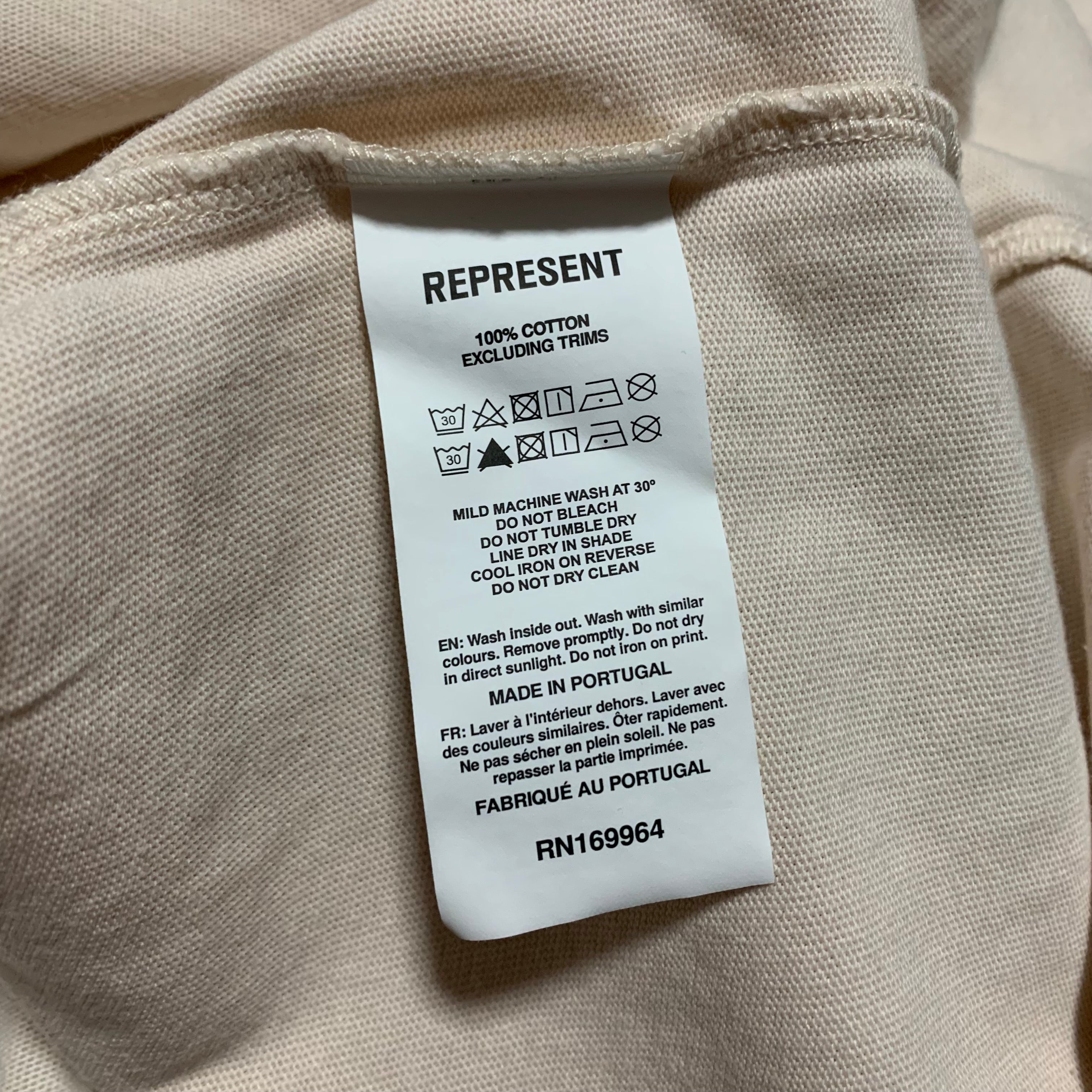 Represent Large Icarus Pink Pearl White Tee Coggles Limited Edition