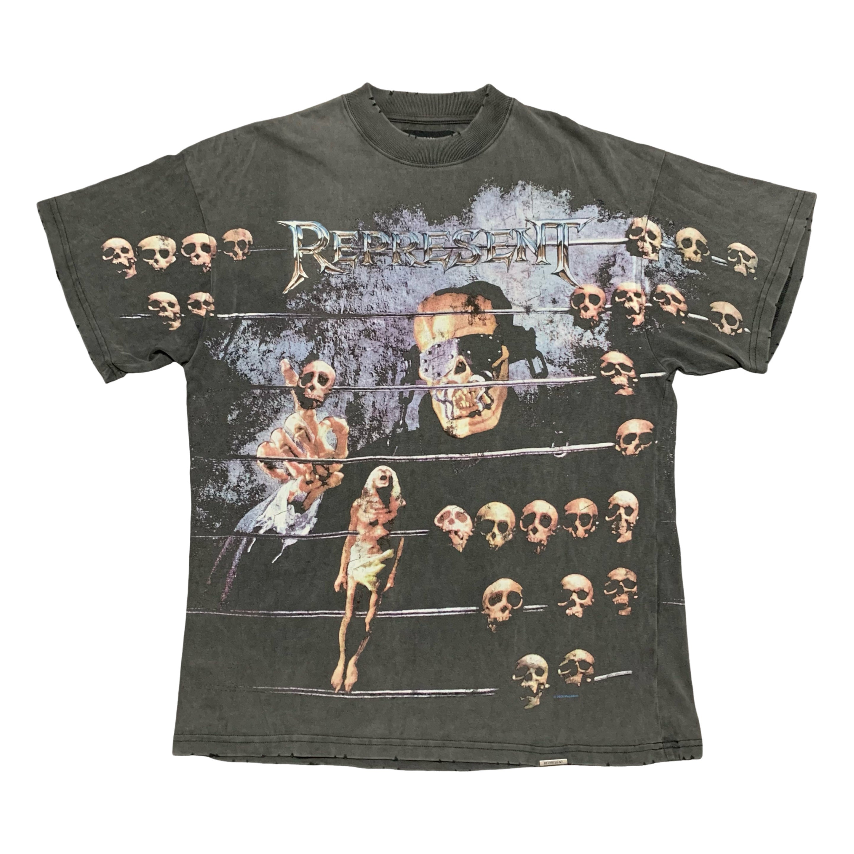 Represent XS Megadeth Vintage Grey Tee 2020