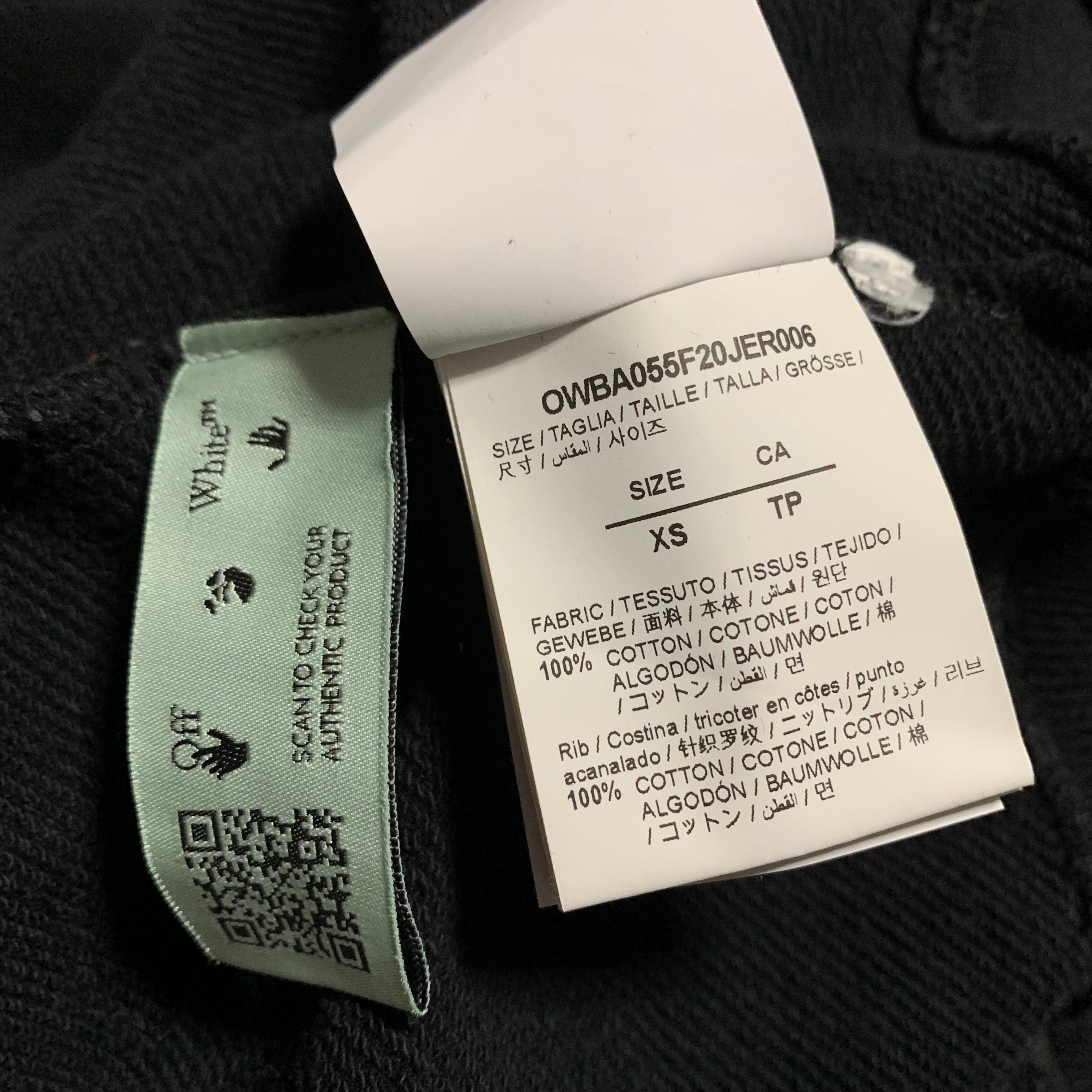 Off White XS Arrows Black Birds Black Sweatshirt Crewneck Virgil Abloh