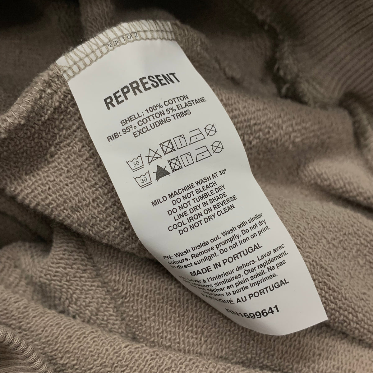 Represent Small Hoodie Icarus Beige Taupe Hoodie