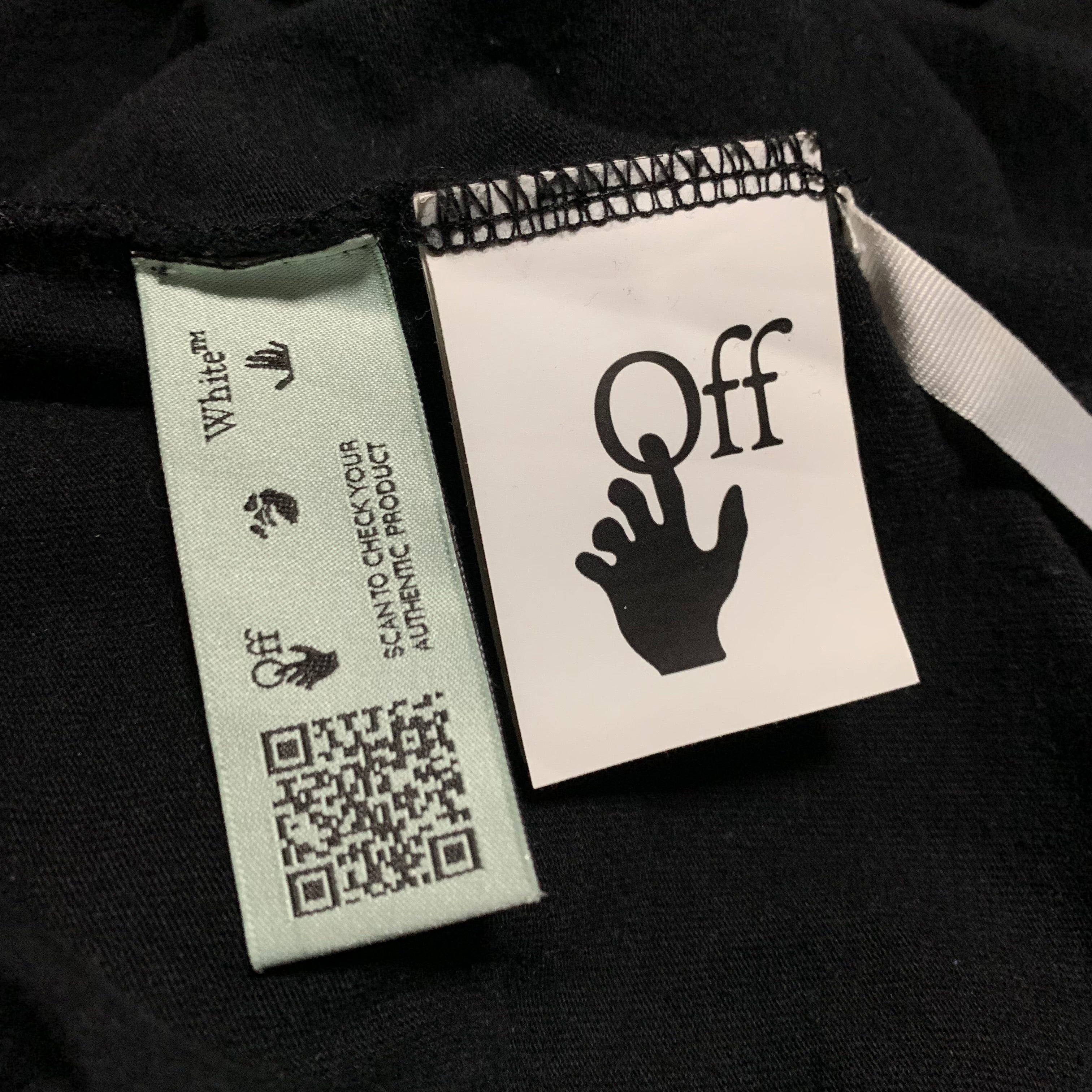 Off White Small Hand Logo Black Tee Virgil Abloh