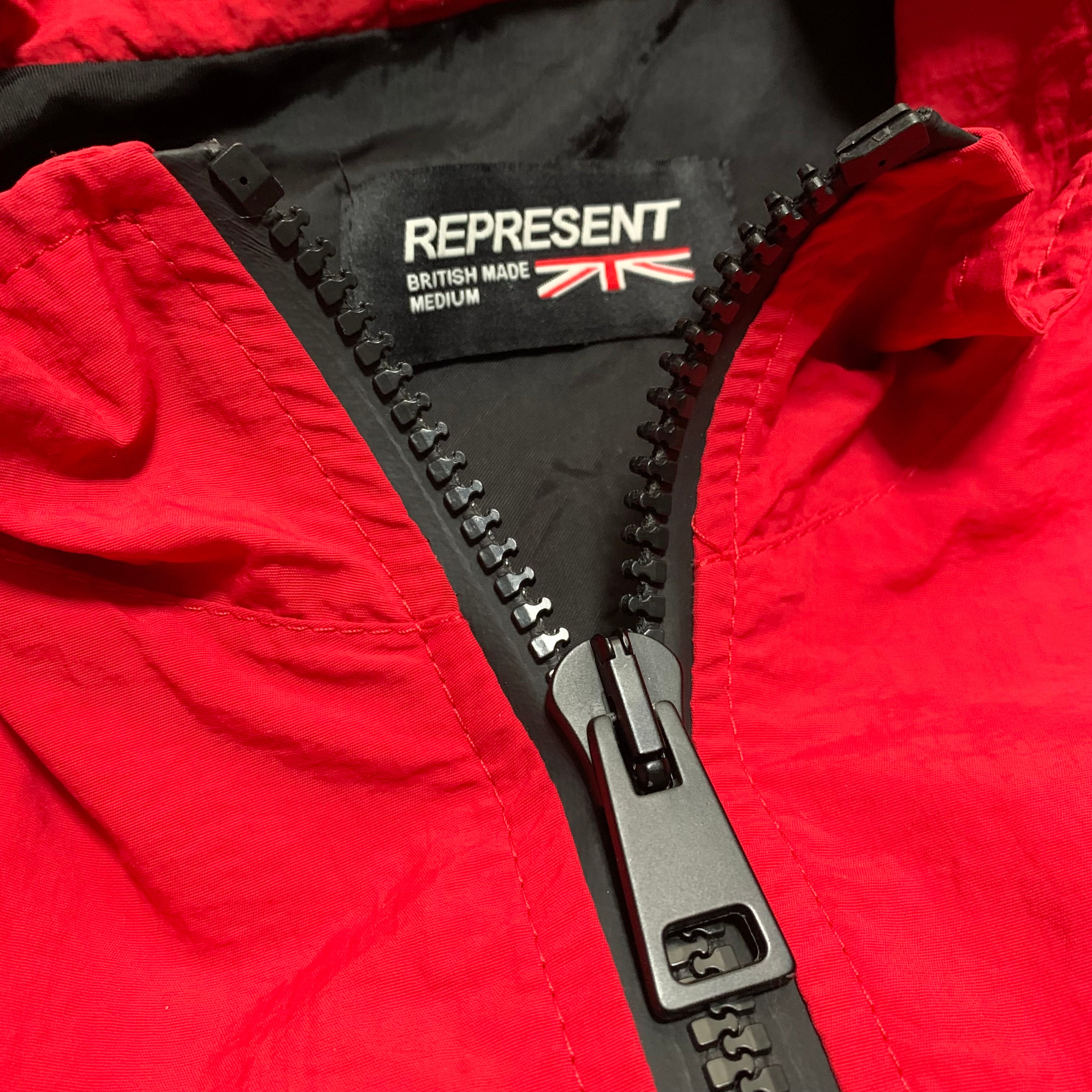 Represent Medium Track Jacket Black Red 2018