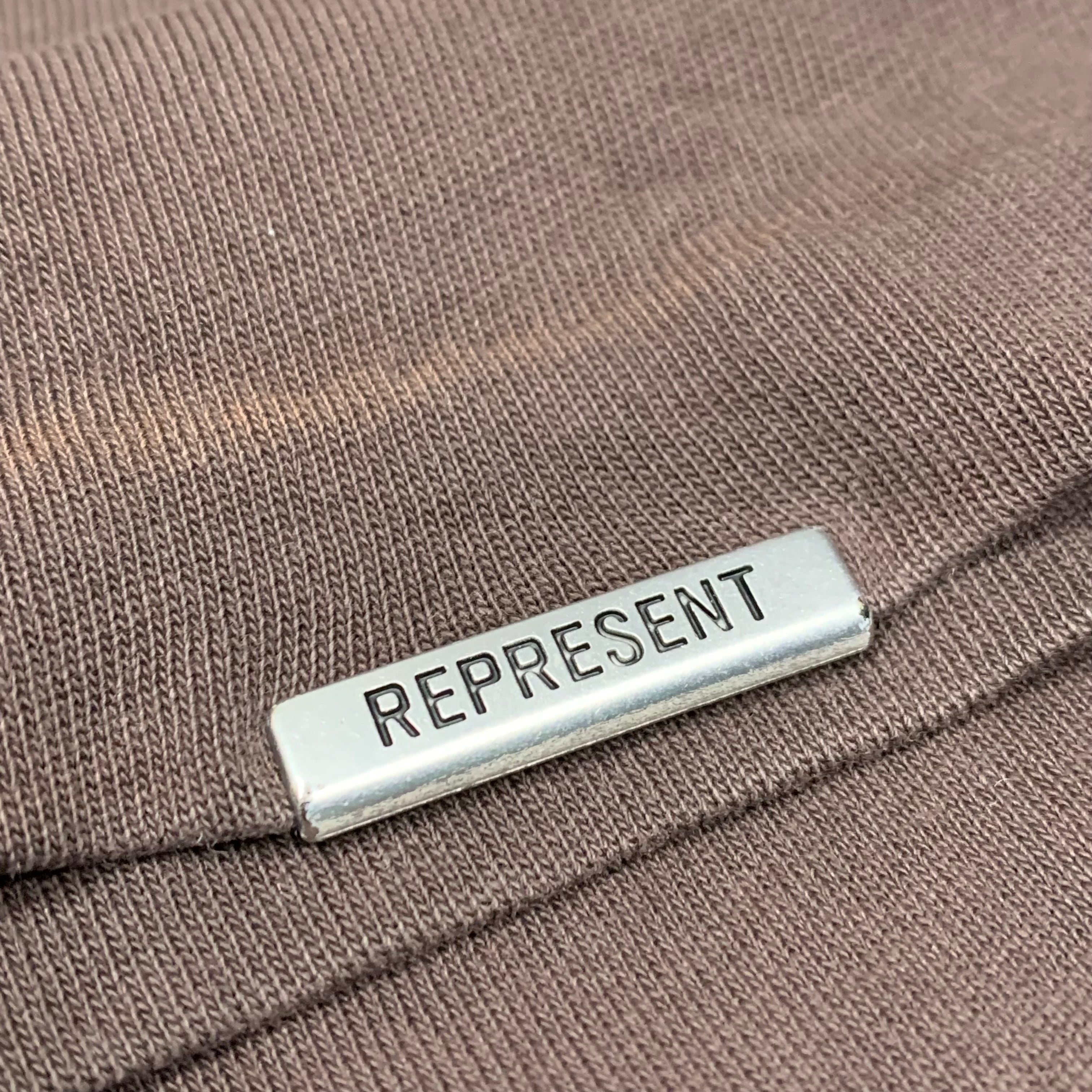 Represent Medium Tee Masking Tape Initial Cedar Brown T-Shirt