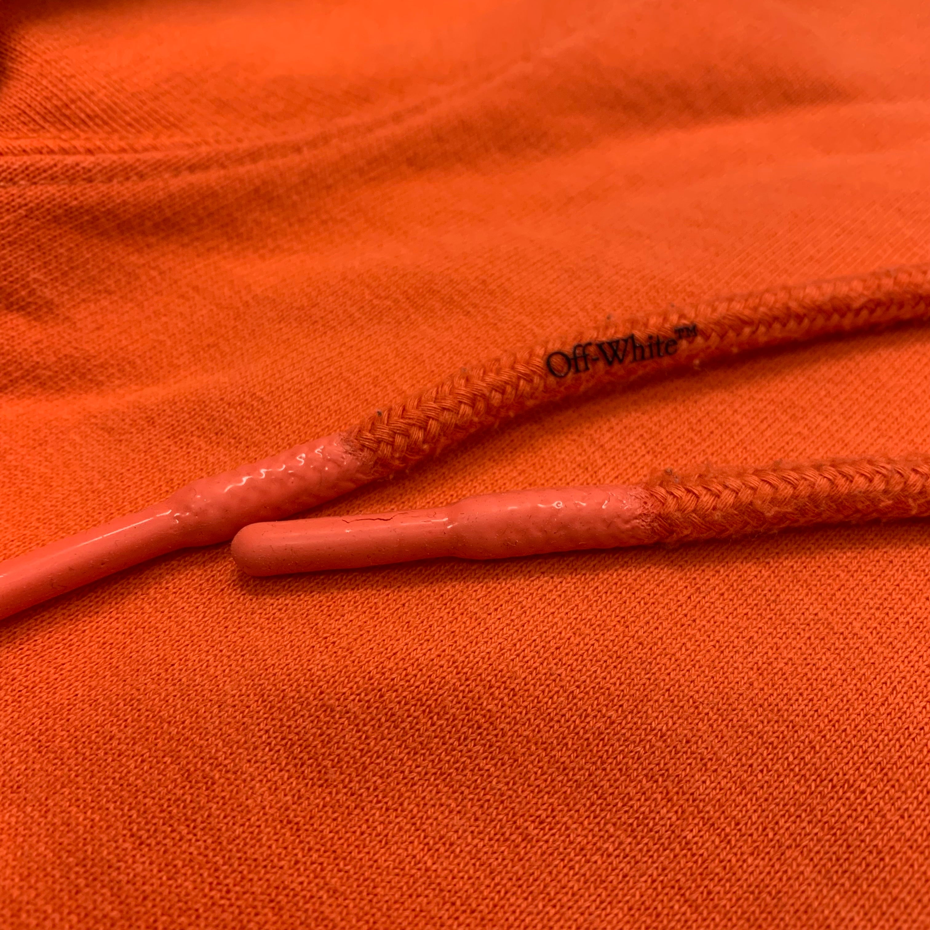 Off White Medium Hoodie Stencil Arrows Orange Hoodie Virgil Abloh