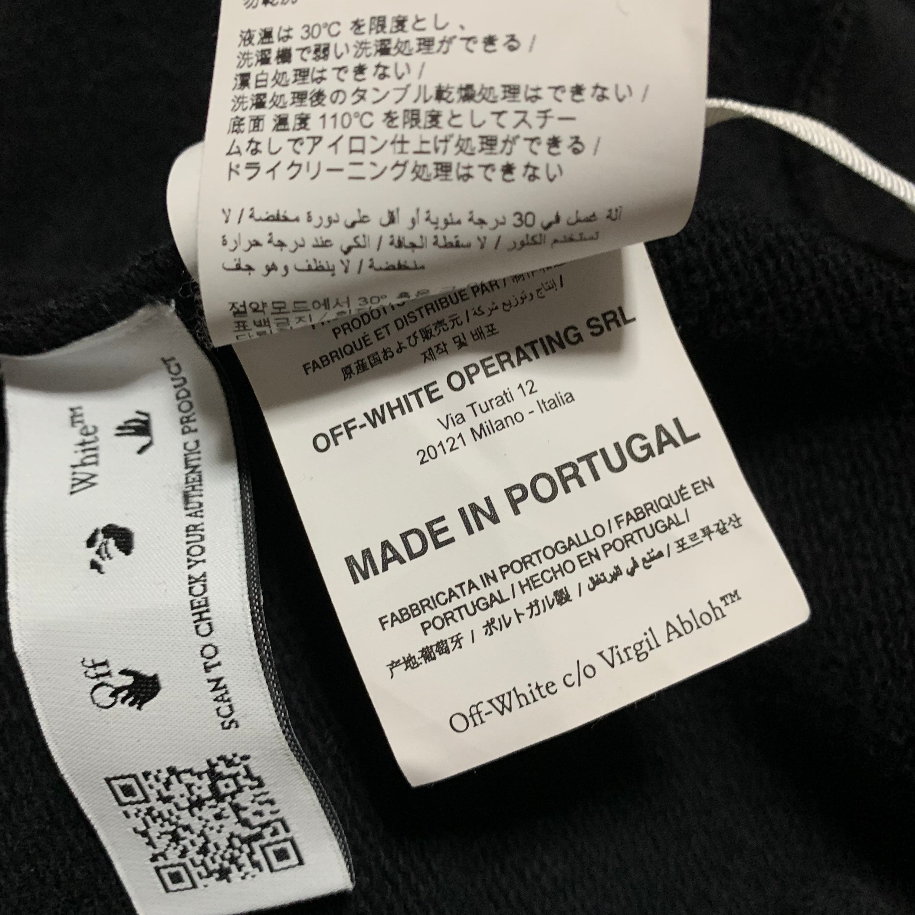 Off White Large Marker Arrows Black Sweatshirt Crewneck Virgil Abloh