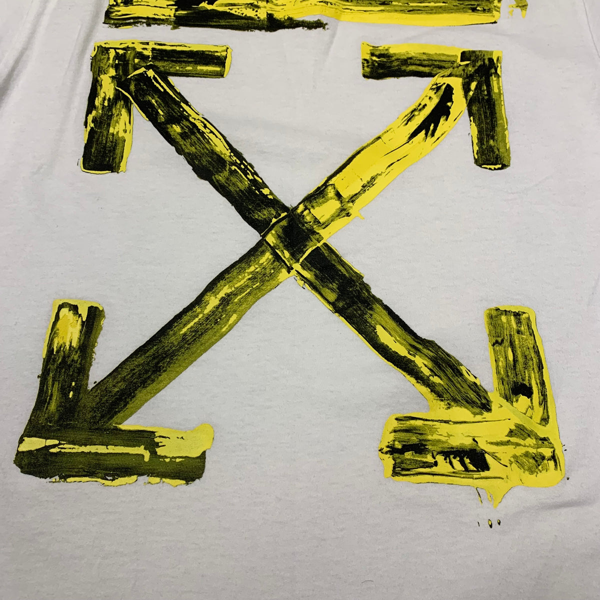 Off White Large Tee Acrylic Arrows White T-Shirt Virgil Abloh