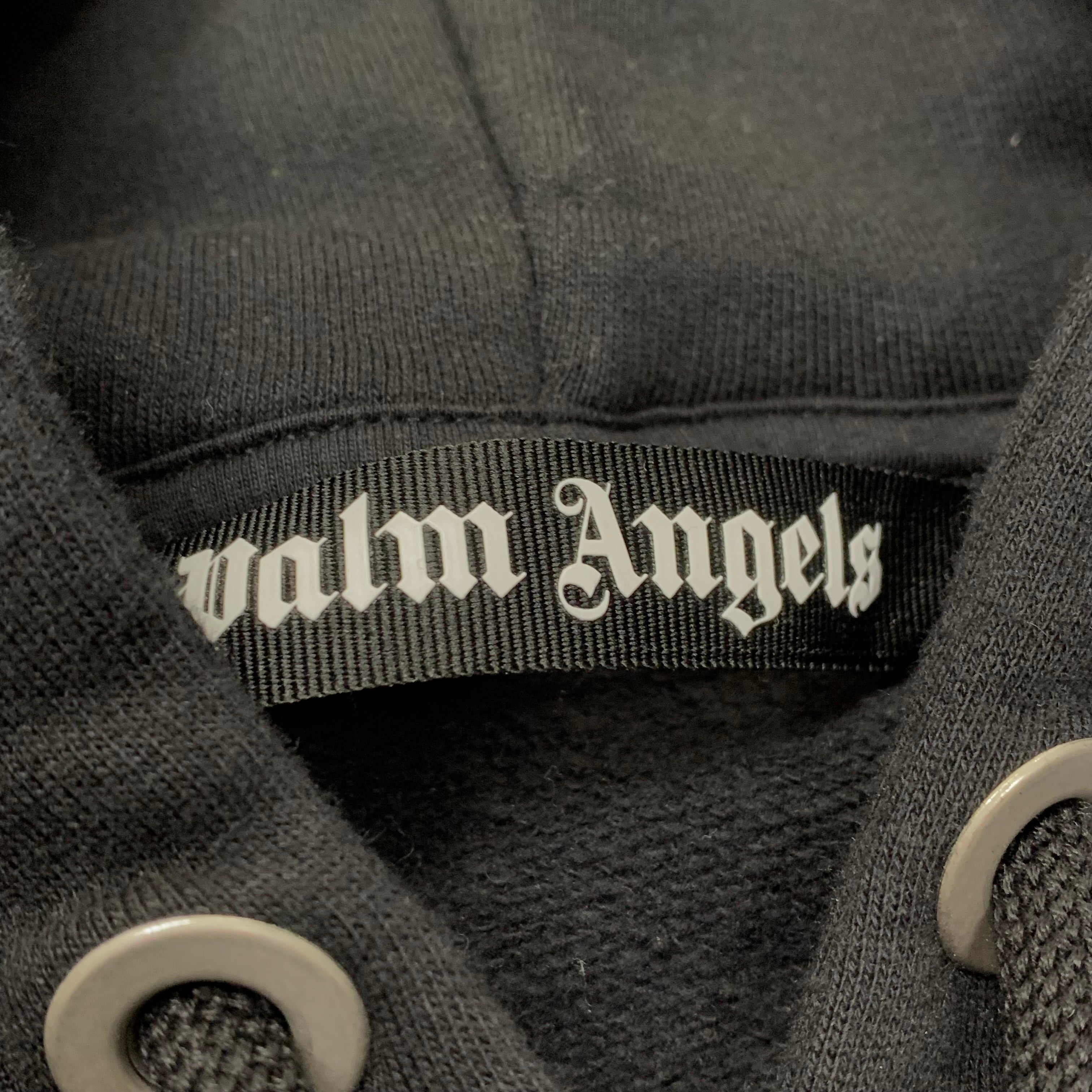 Palm Angels Large Hoodie Milano Sprayed Black Hoodie