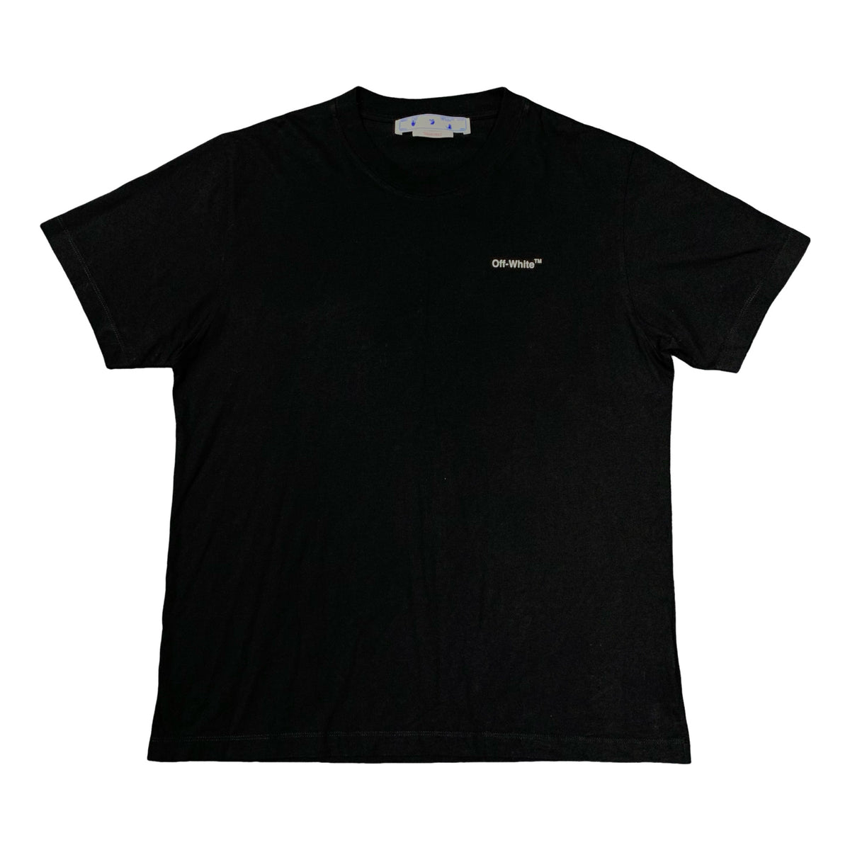 Off White XL Tee Wave Diag Black T-Shirt Virgil Abloh
