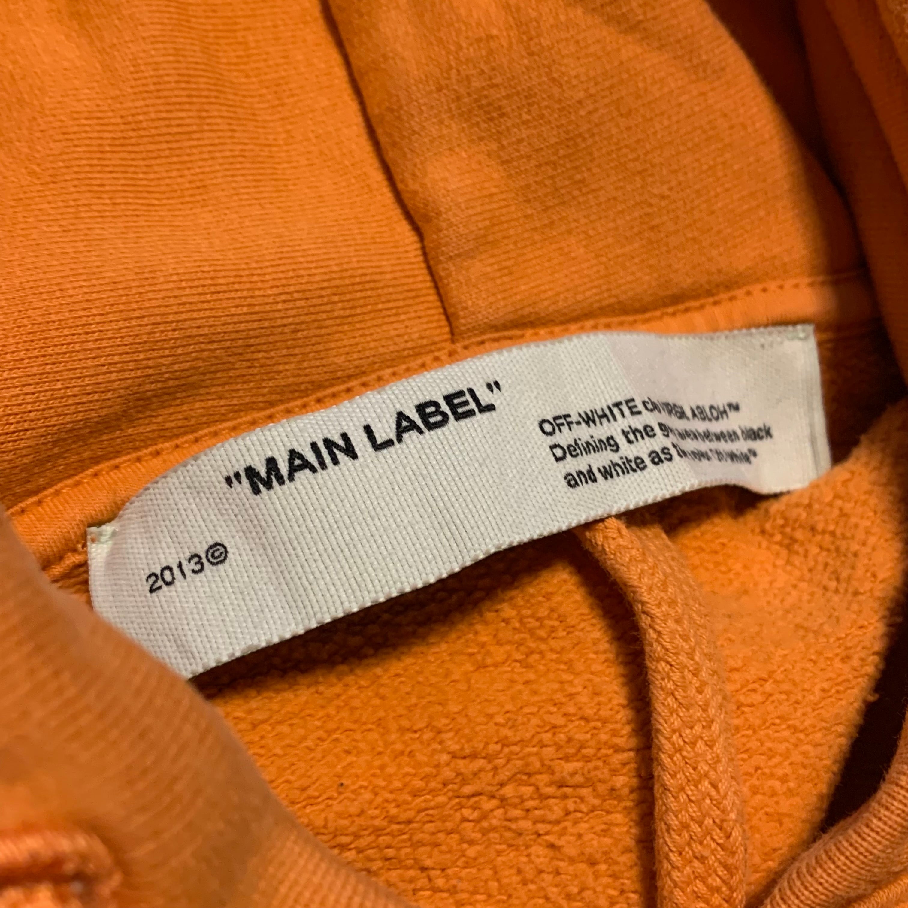 Off White Medium Graffiti Arrows Orange Hoodie Virgil Abloh
