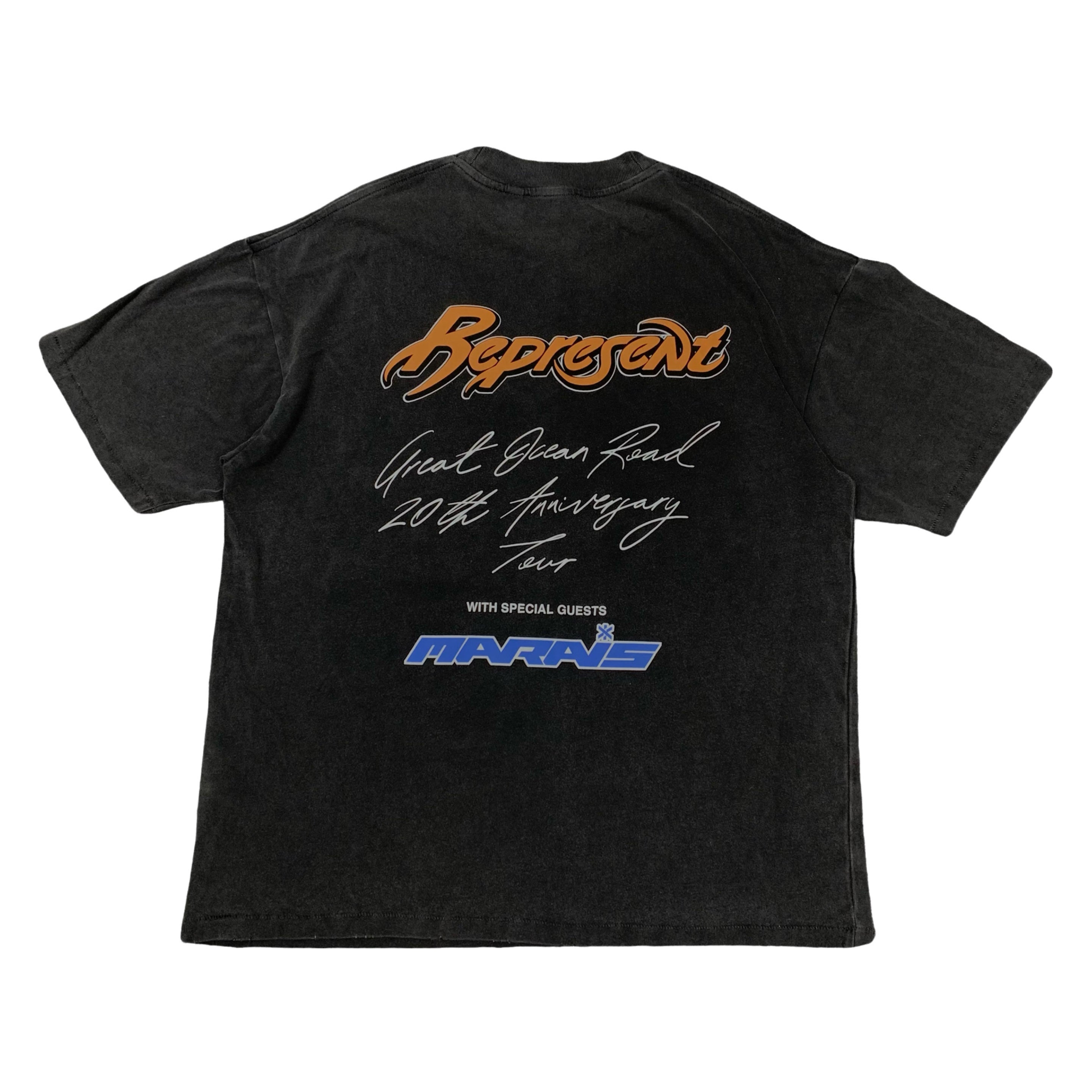 Represent Medium Tee Marias Logo 20th Anniversary Stained Black T-Shirt