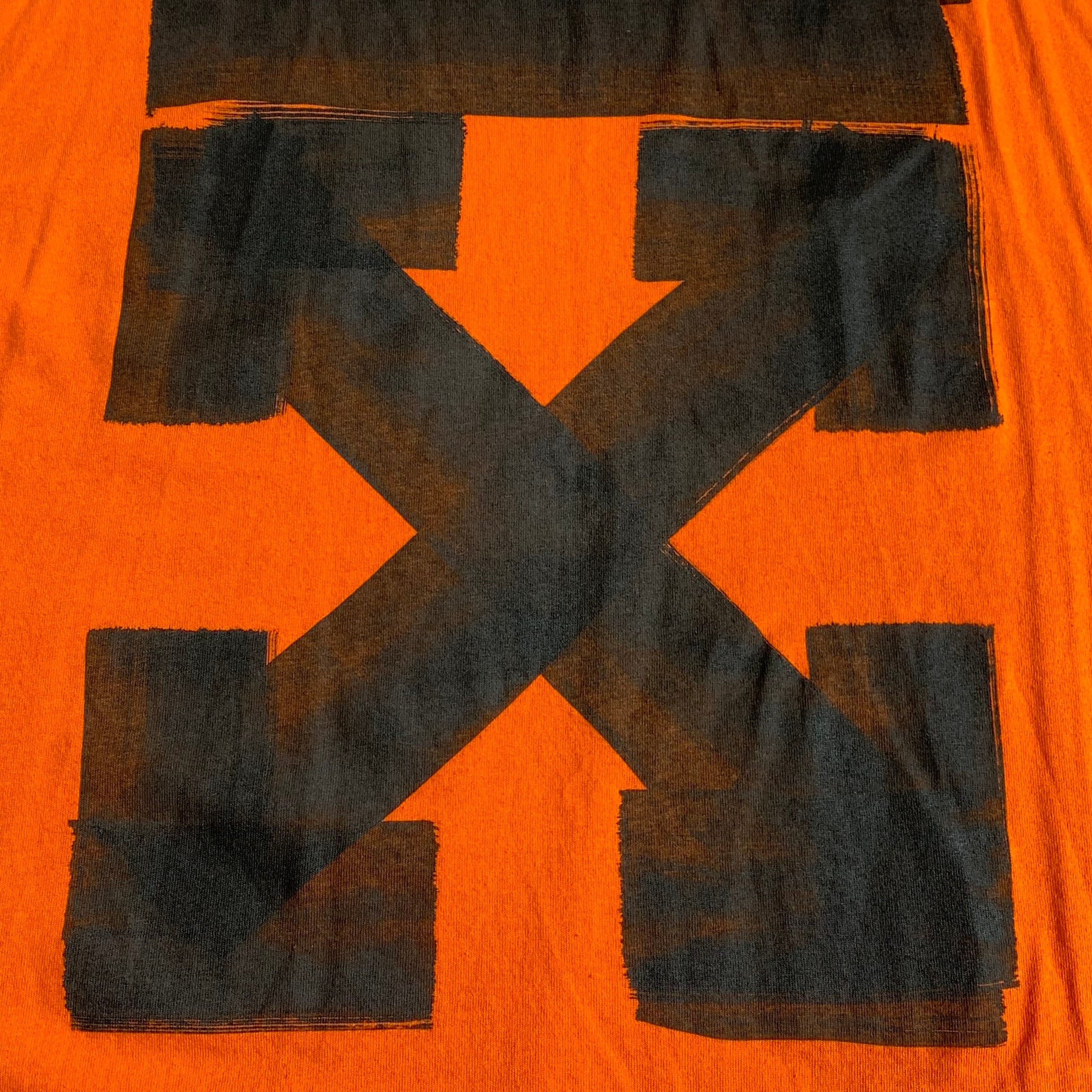 Off White XL Tee Marker Arrows Orange T-Shirt Virgil Abloh