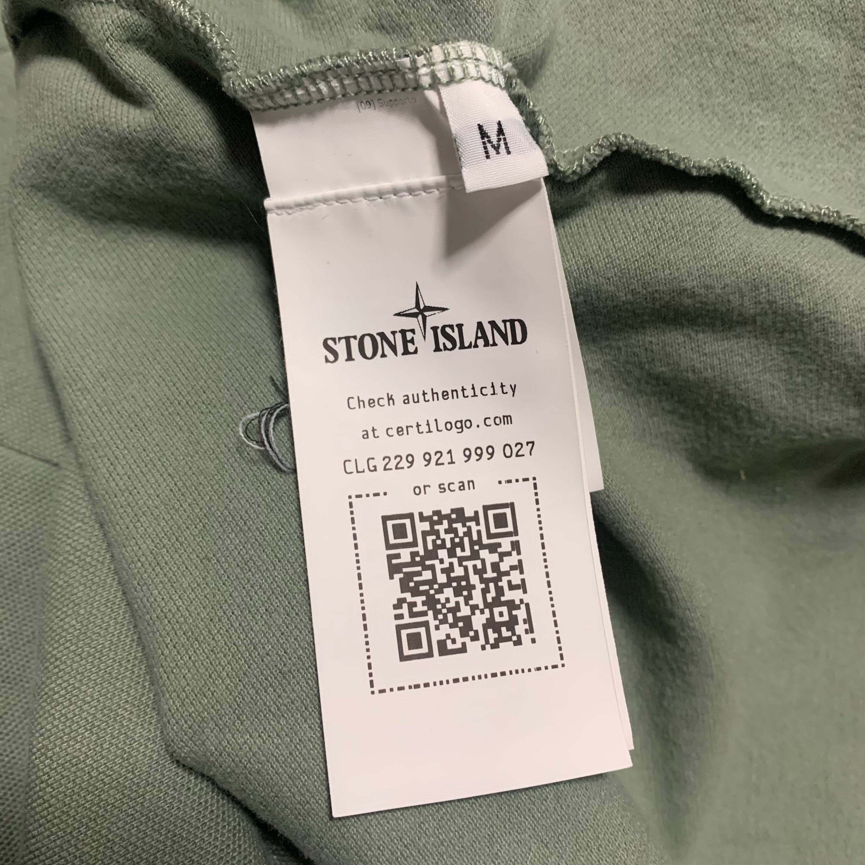 Stone Island Medium Polo Khaki Green Shirt Top Slim Fit 2023