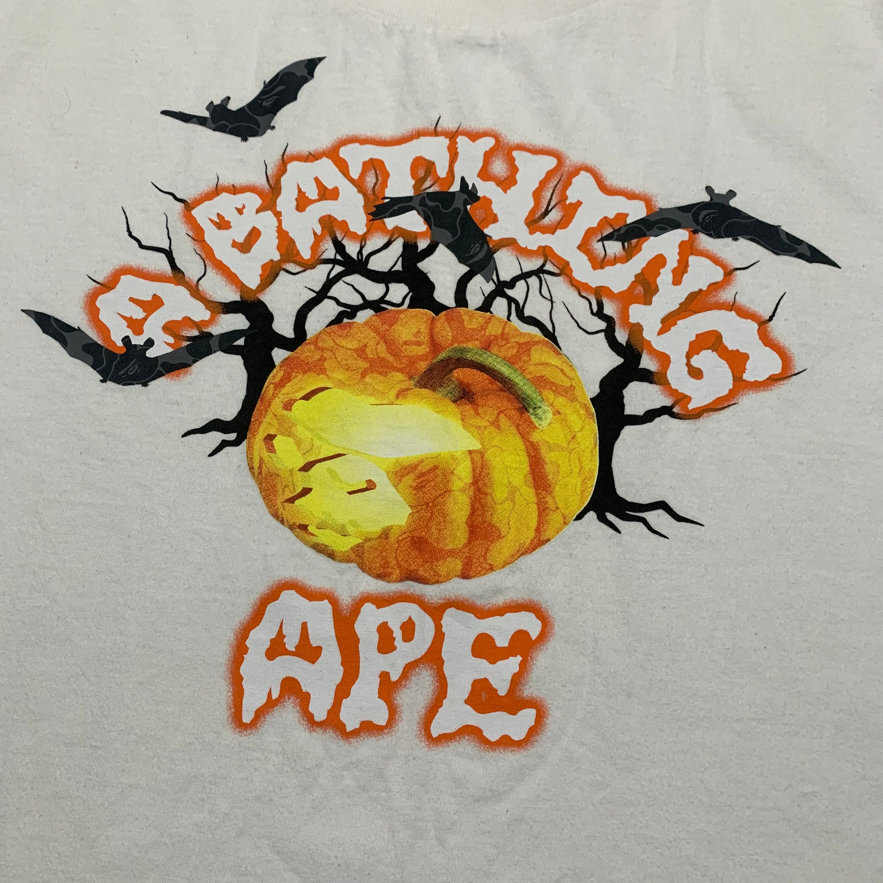Bape Large Jack O' Lantern College White Tee Halloween 2022