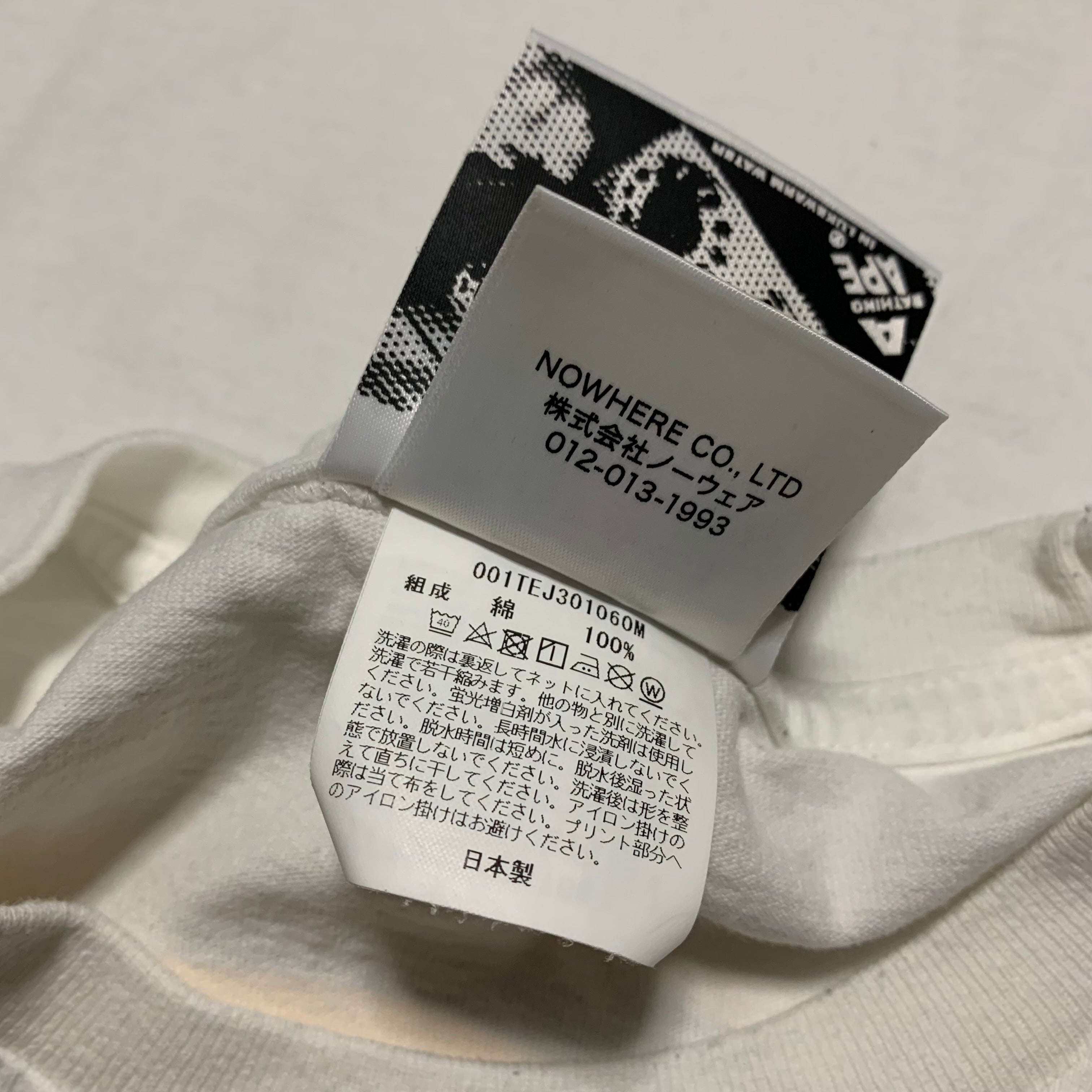 Bape Large Shadow Graphic White Tee A Bathing Ape