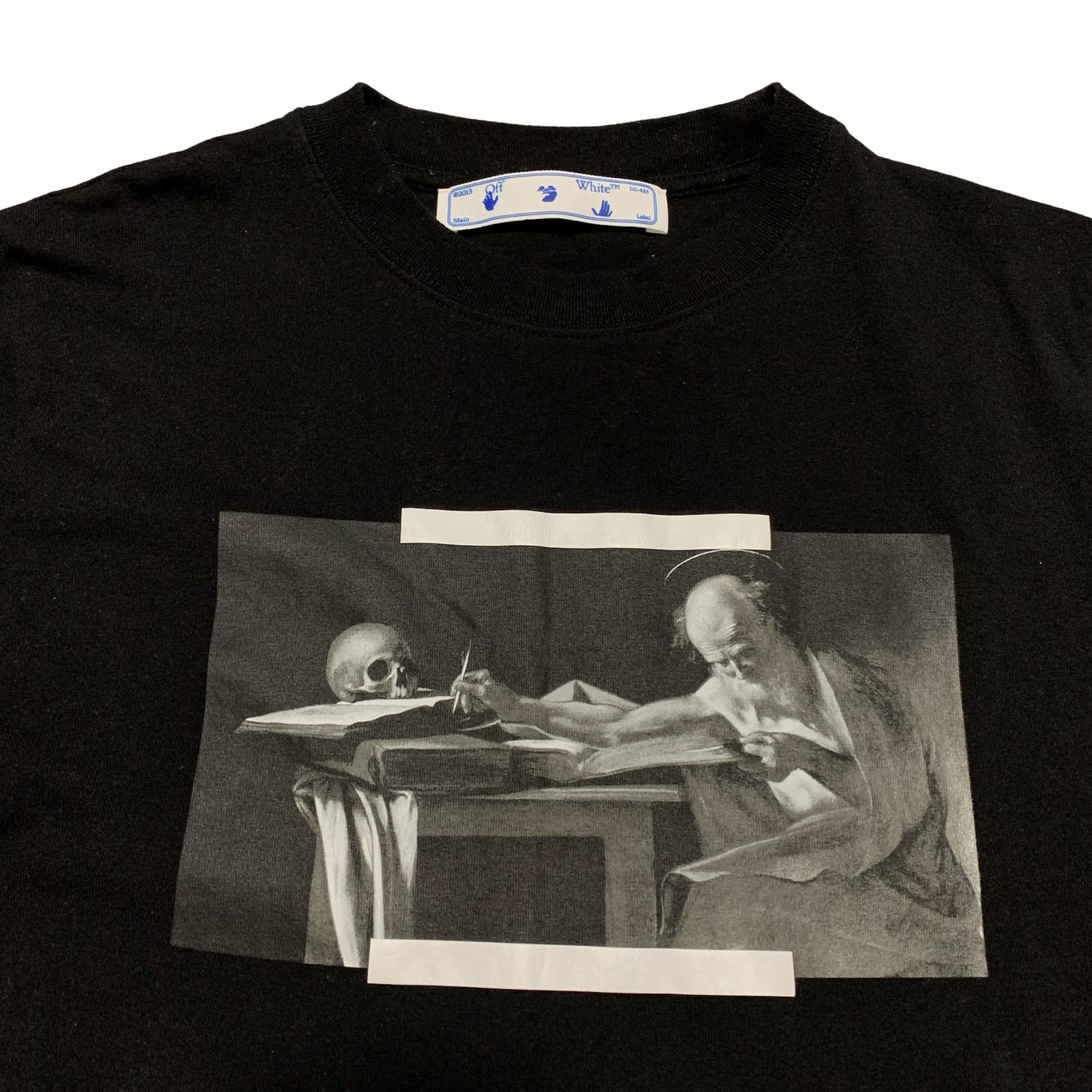 Off White Small Caravaggio Graphic Black Tee Virgil Abloh