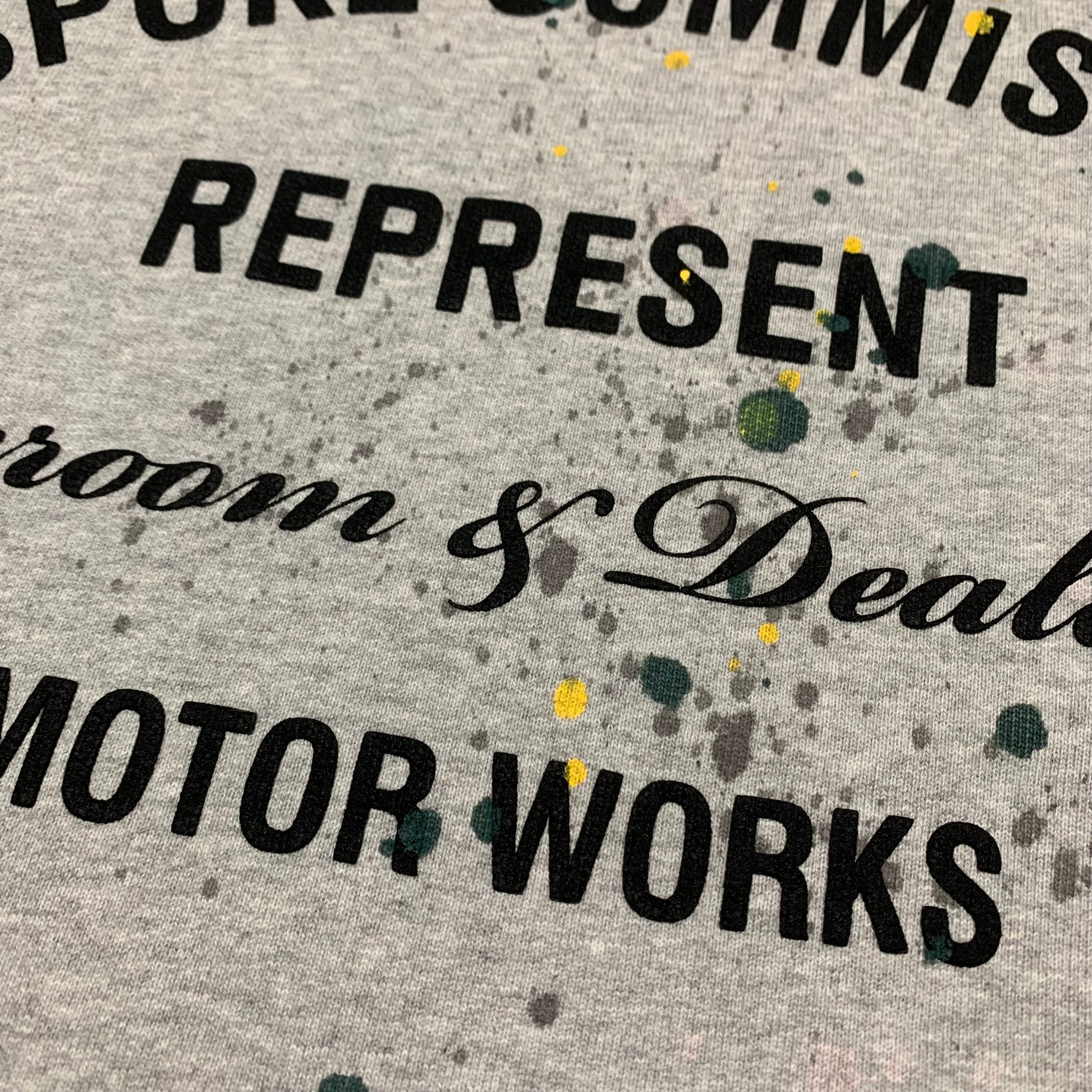 Represent XS Bespoke Commissions Grey Sweater Sweatshirt Crewneck Paint Splatter