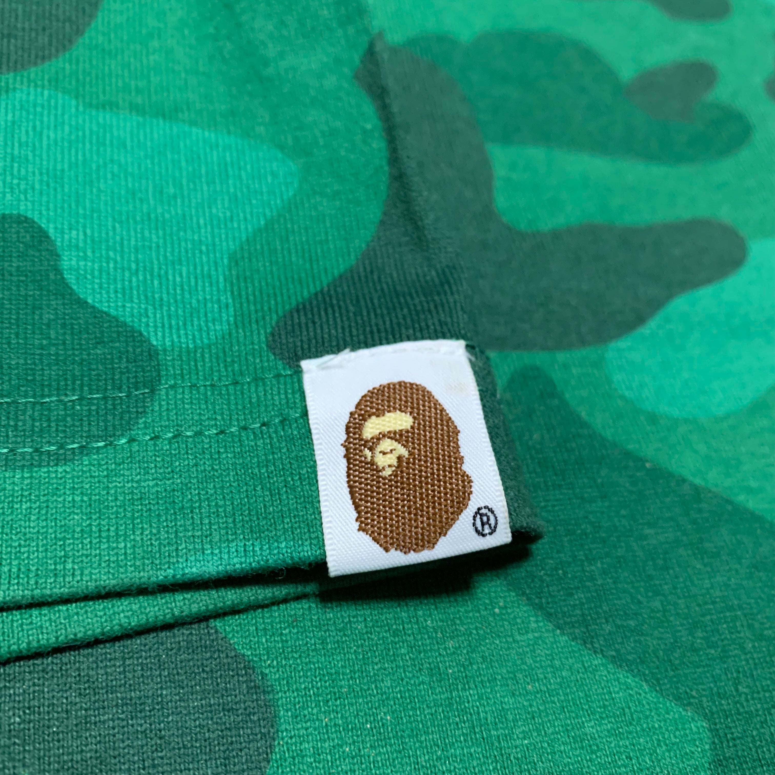 Bape Medium Shark Green Camo Tee A Bathing Ape