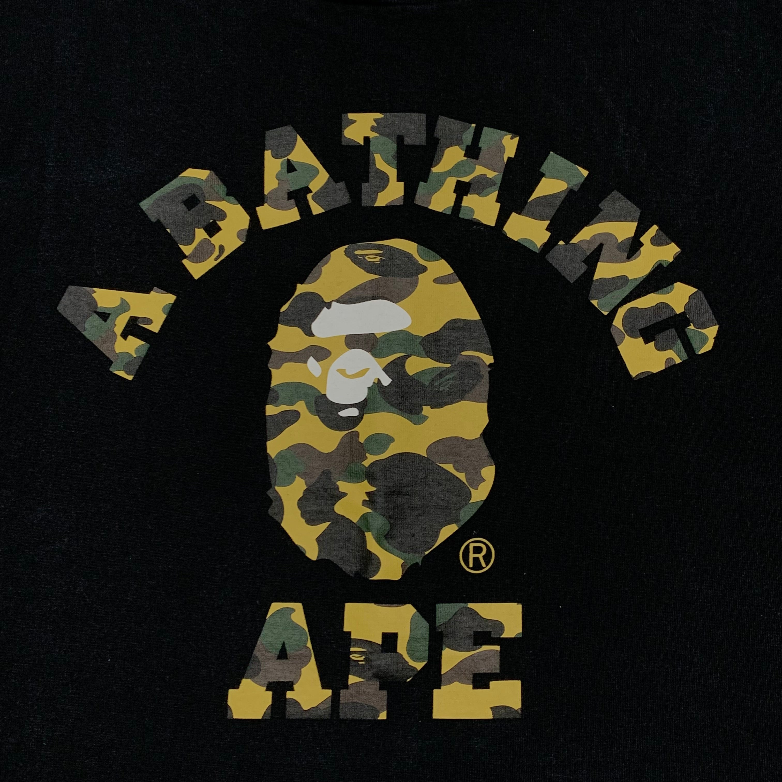 Bape Medium College 1st Camo Black Tee A Bathing Ape