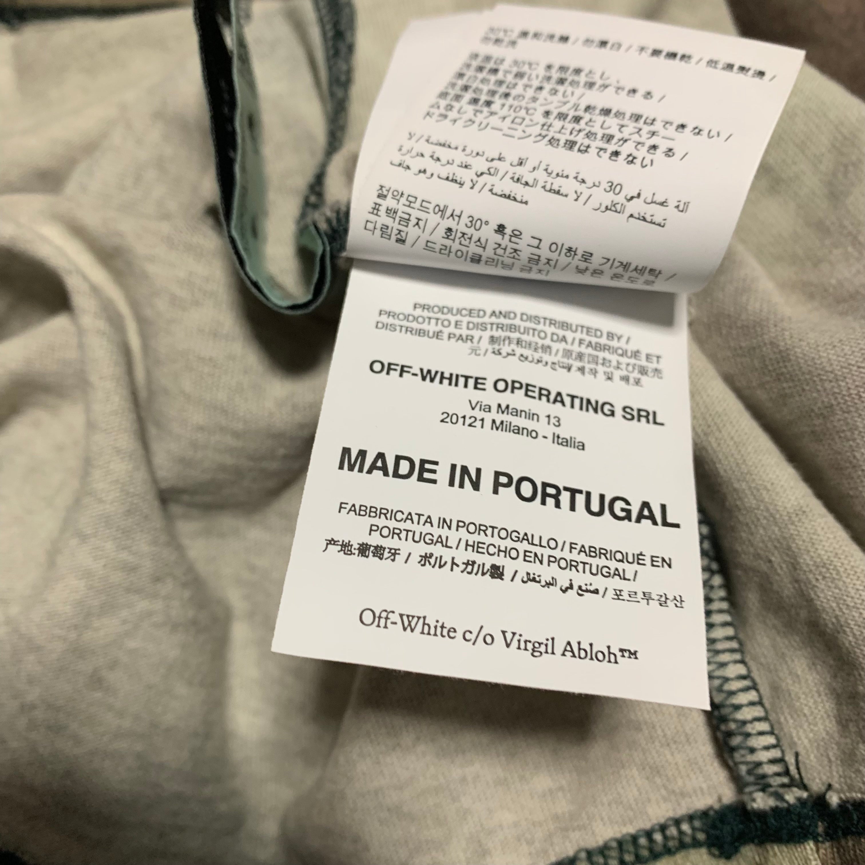 Off White XS Arrows Camouflage Tee Virgil Abloh